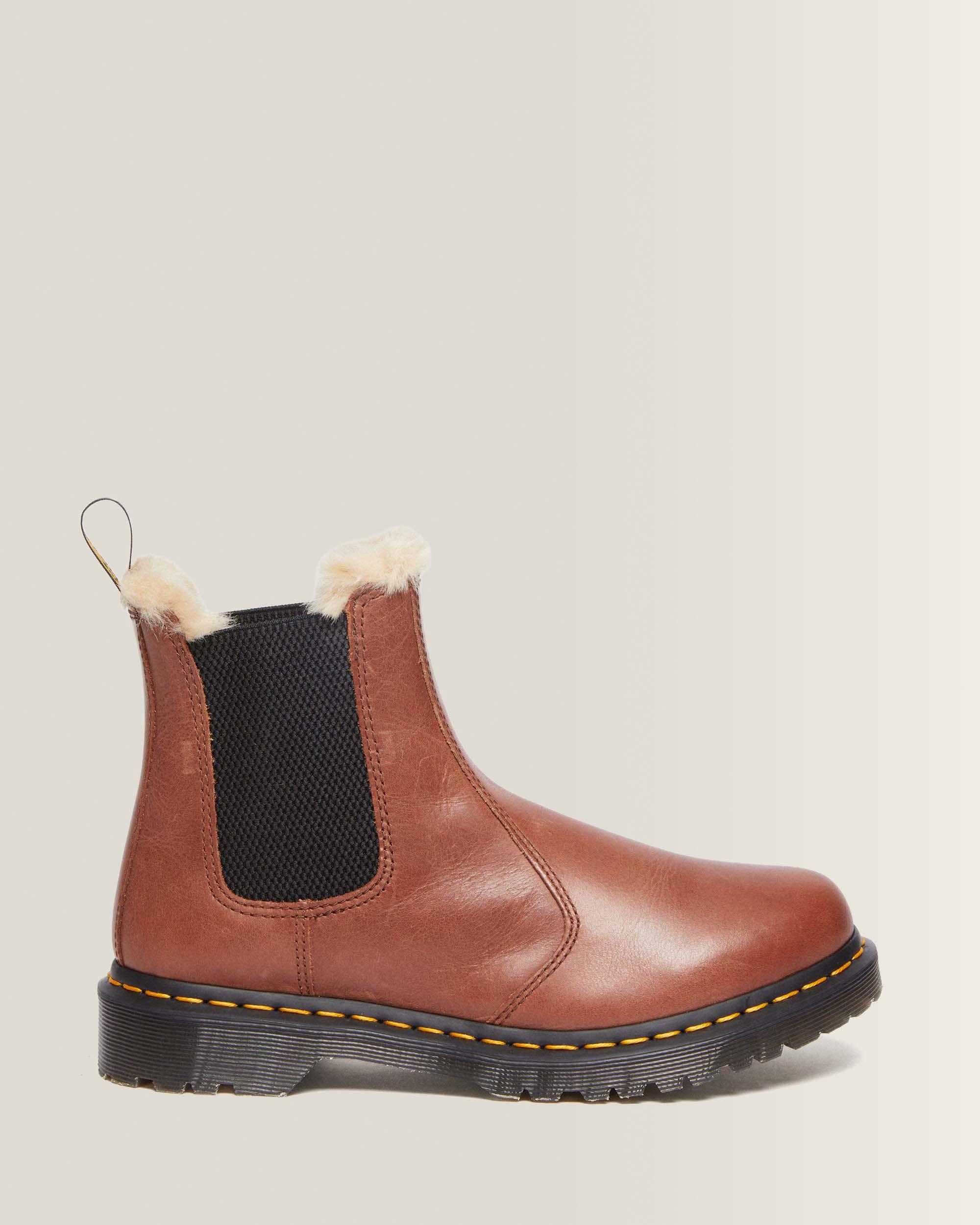2976 Leonore Imitatiebont Gevoerde Chelsea Boots