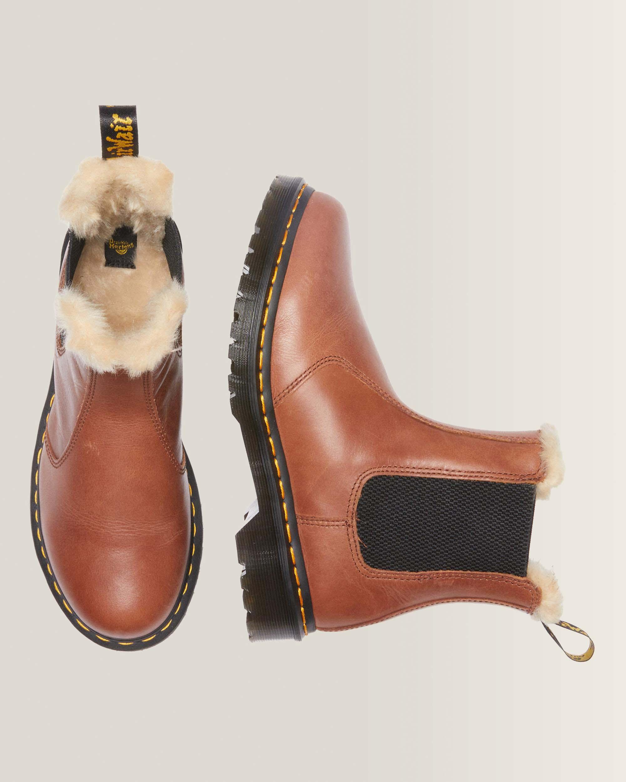 2976 Leonore Imitatiebont Gevoerde Chelsea Boots