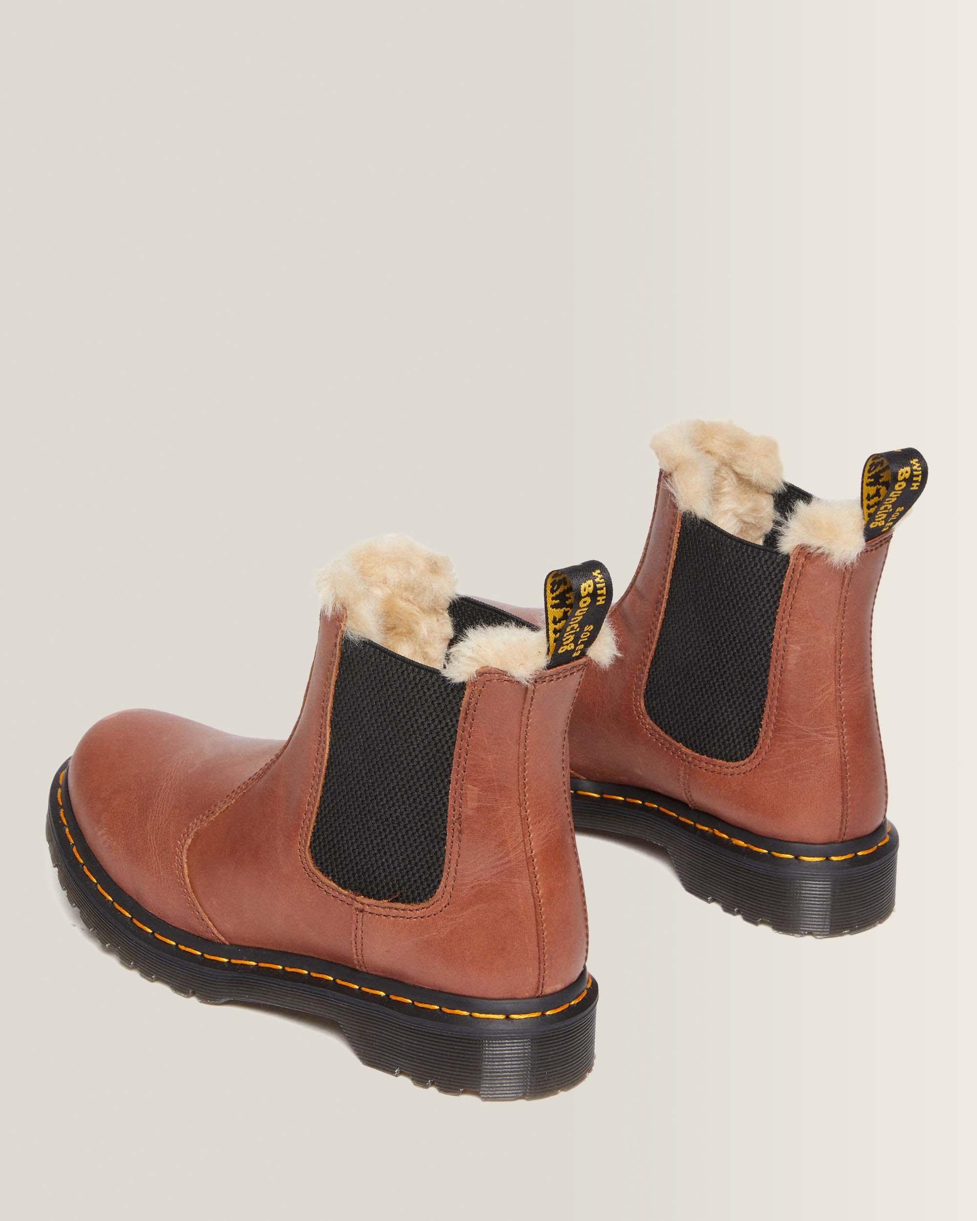 2976 Leonore Imitatiebont Gevoerde Chelsea Boots