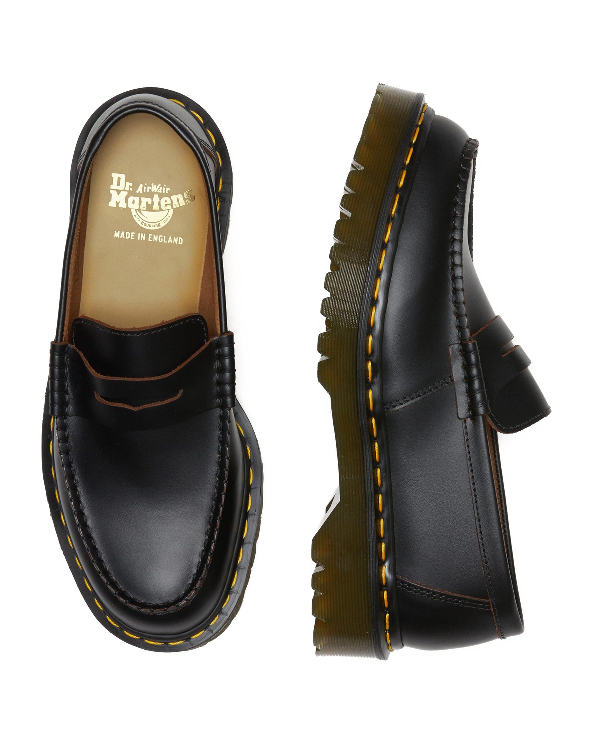 Penton Bex Yellow Stitch Quilon Leather -loaferit