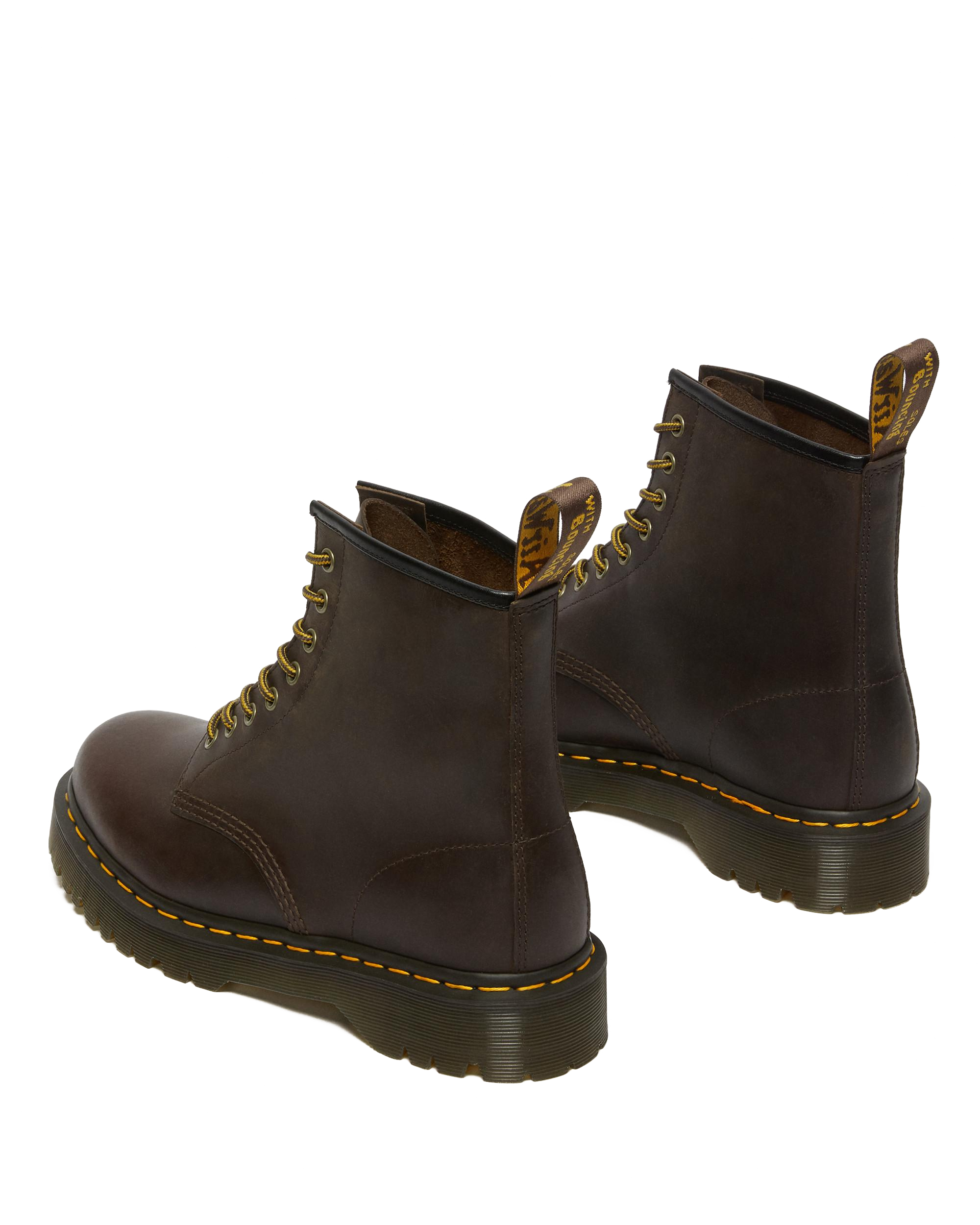 1460 Bex Crazy Horse Leather Lace Up Boots in Dark Brown | Dr
