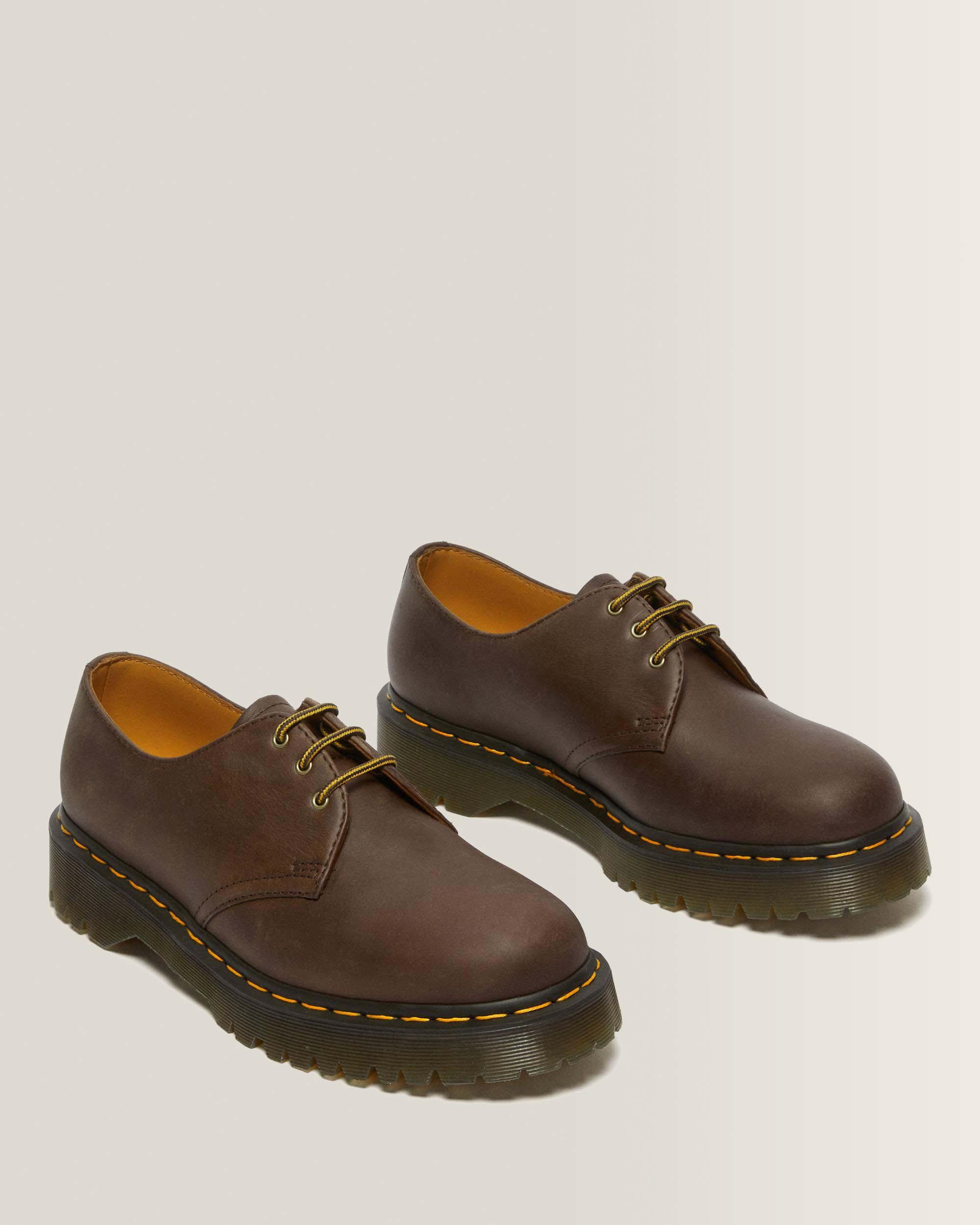 靴 Dr. Martens 1461 BEX Crazy Horse UK6 1461 Bex Crazy Horse Leather Oxford Shoes in Dark Brown | Dr. Martens™