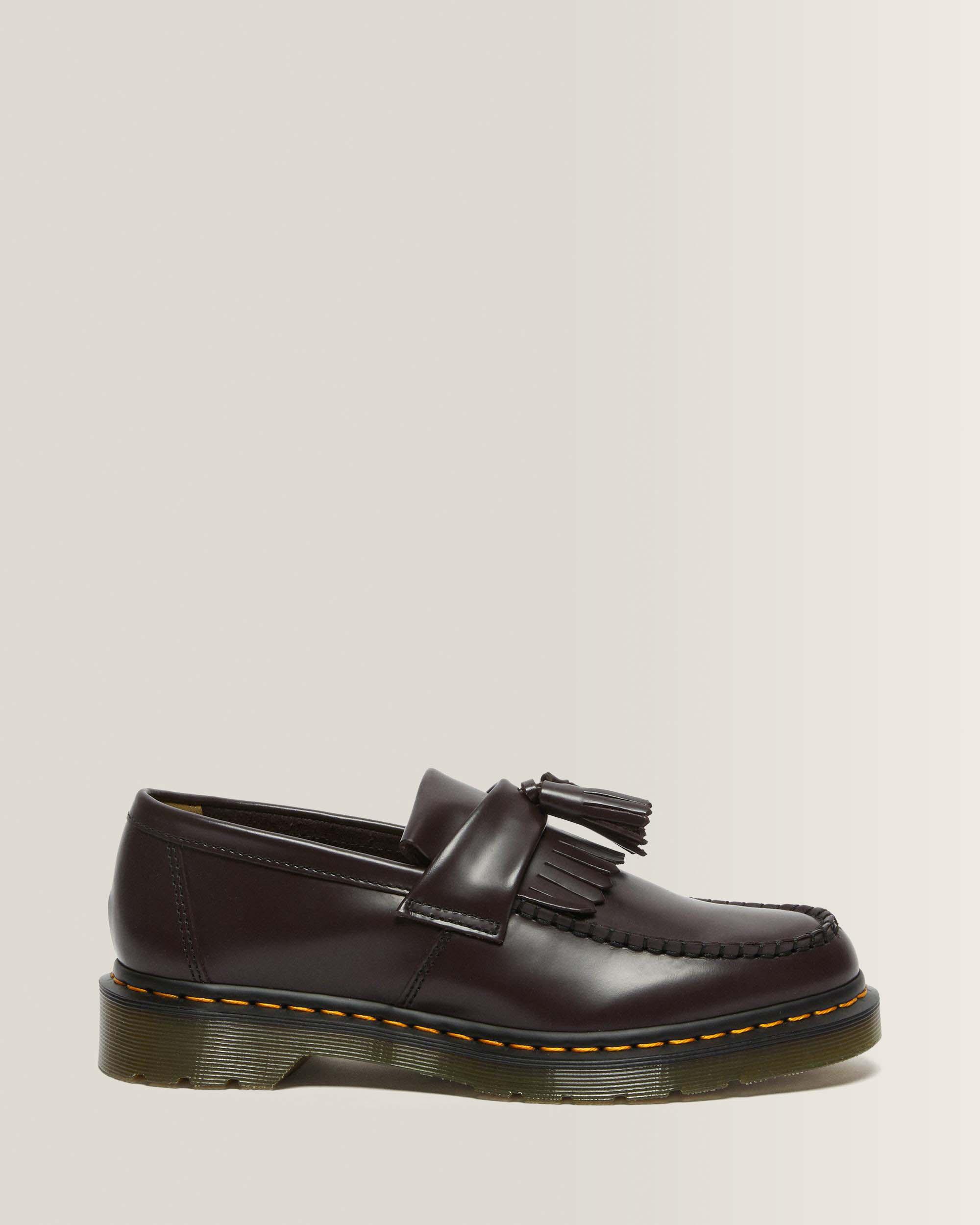 Adrian Yellow Stitch Smooth Leather Tassel Loafers