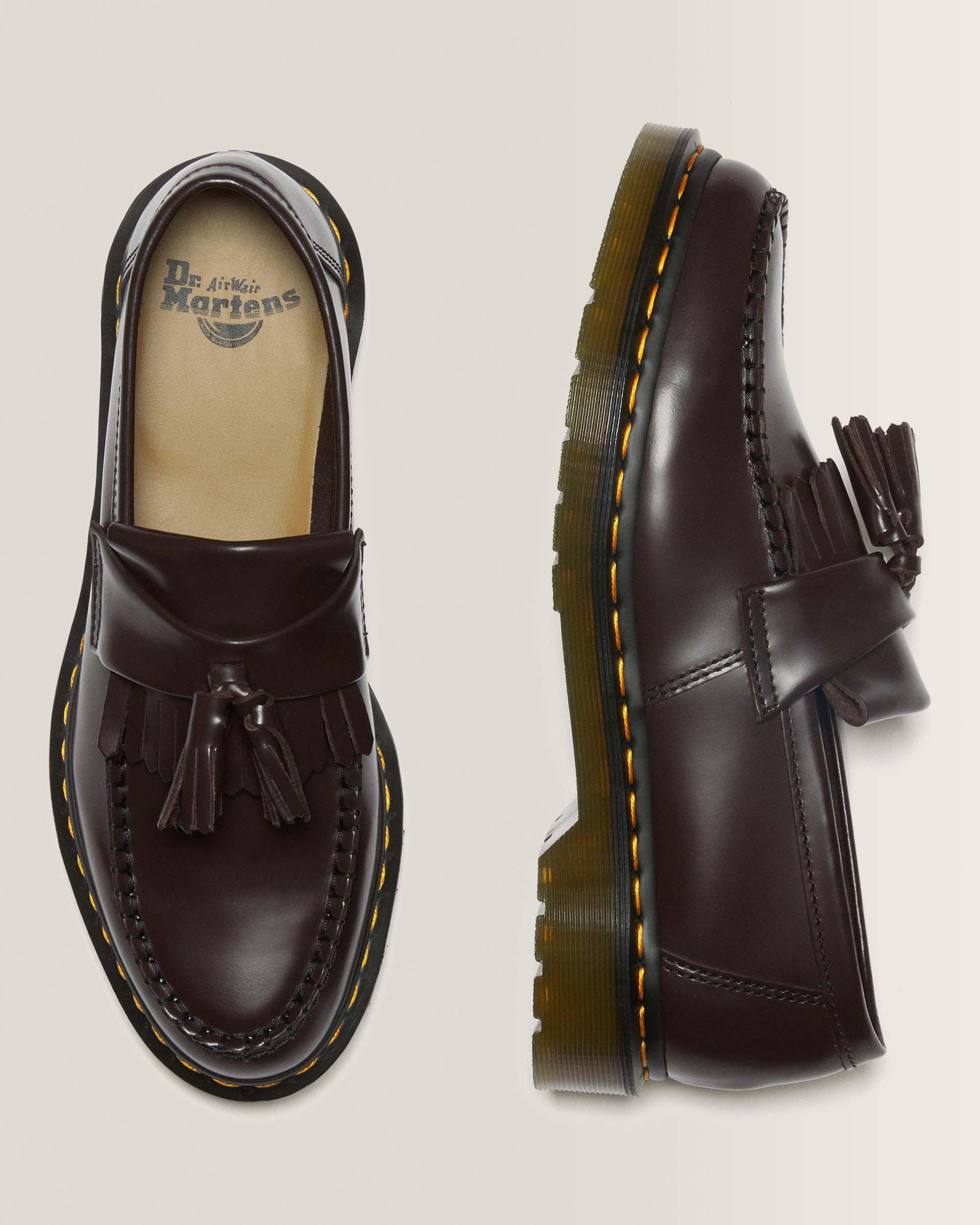 Adrian Yellow Stitch Smooth Leather Tassel Loafers