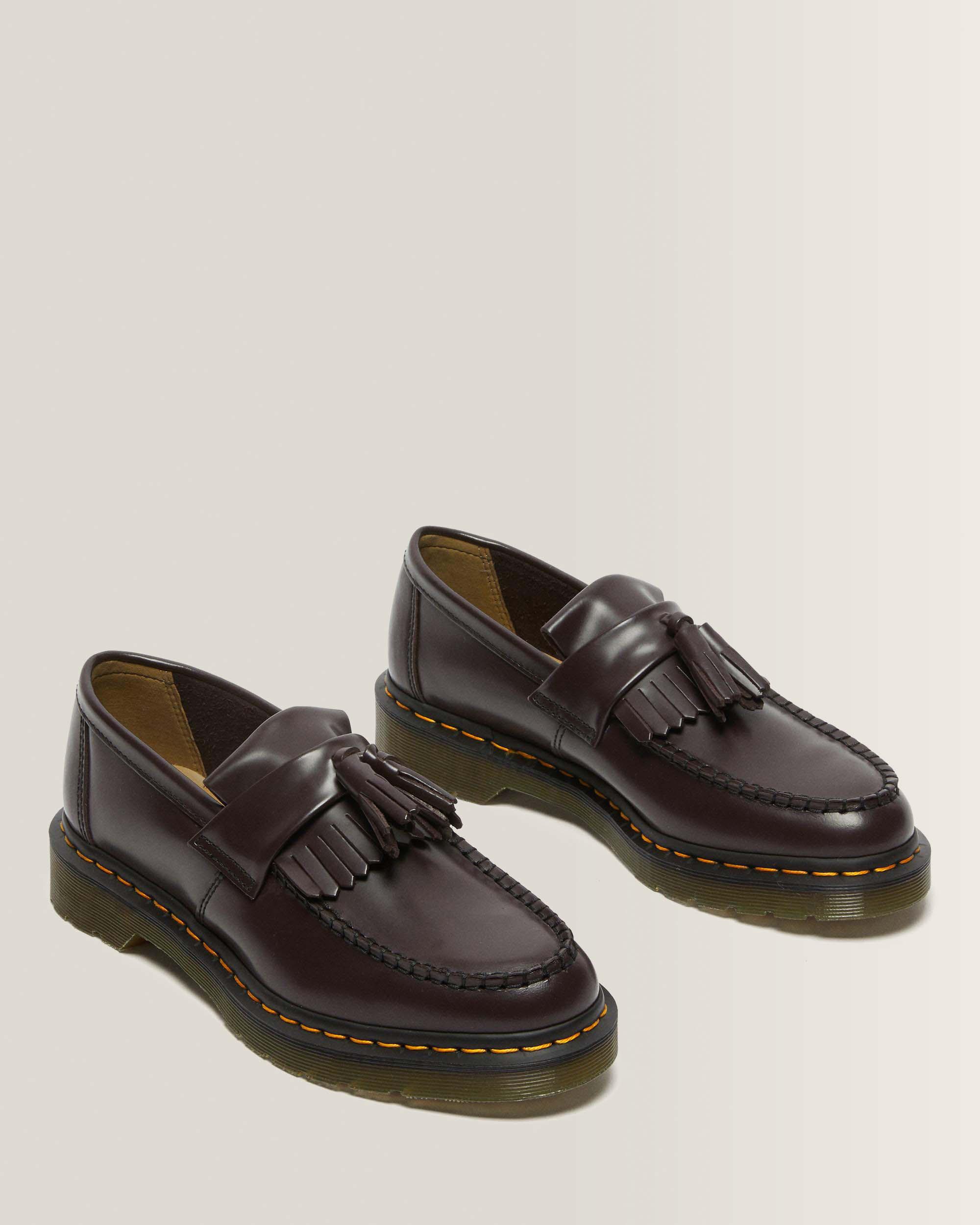 Adrian Yellow Stitch Smooth Leather Tassel Loafers