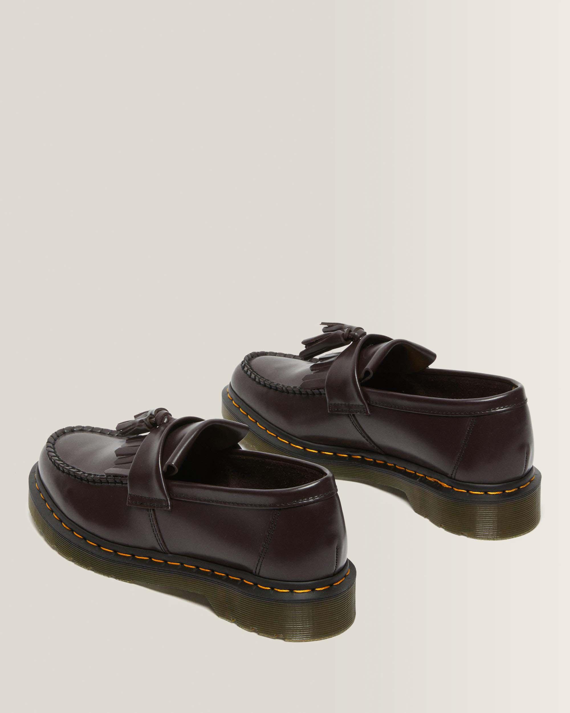 Adrian Yellow Stitch Smooth Leather Tassel Loafers
