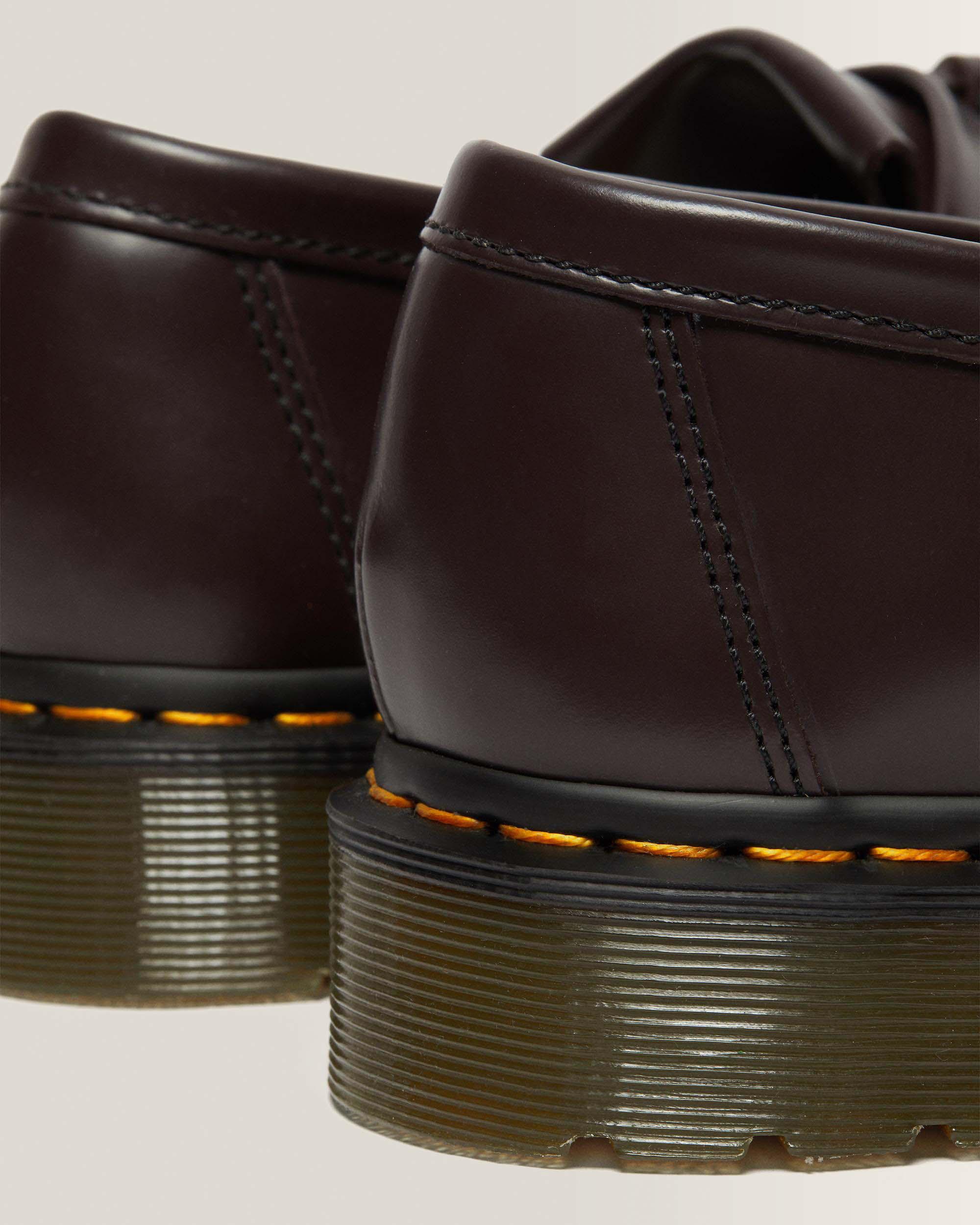 Adrian Yellow Stitch Smooth Leather Tassel Loafers