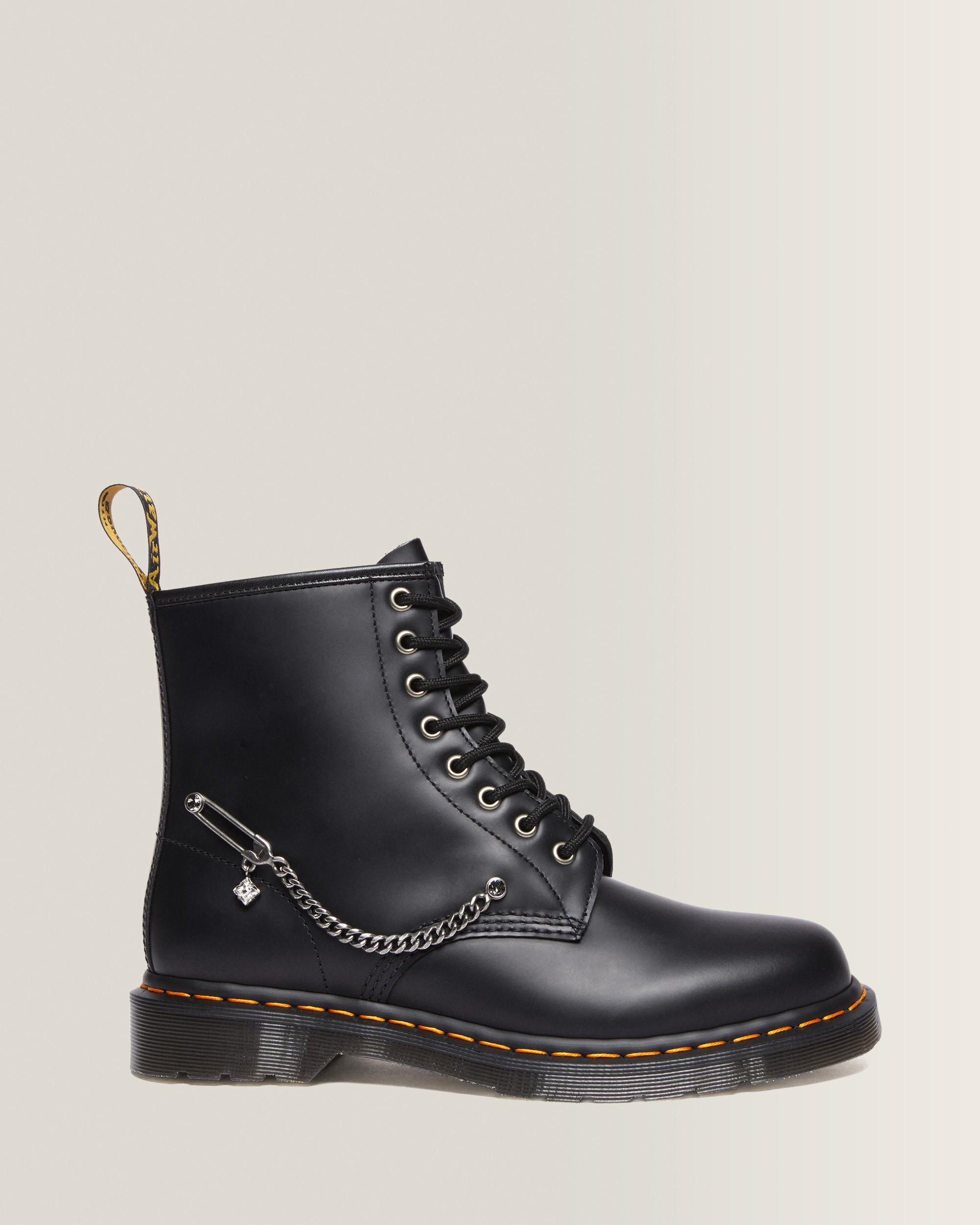 1460 Swarovski Leather Lace Up Boots