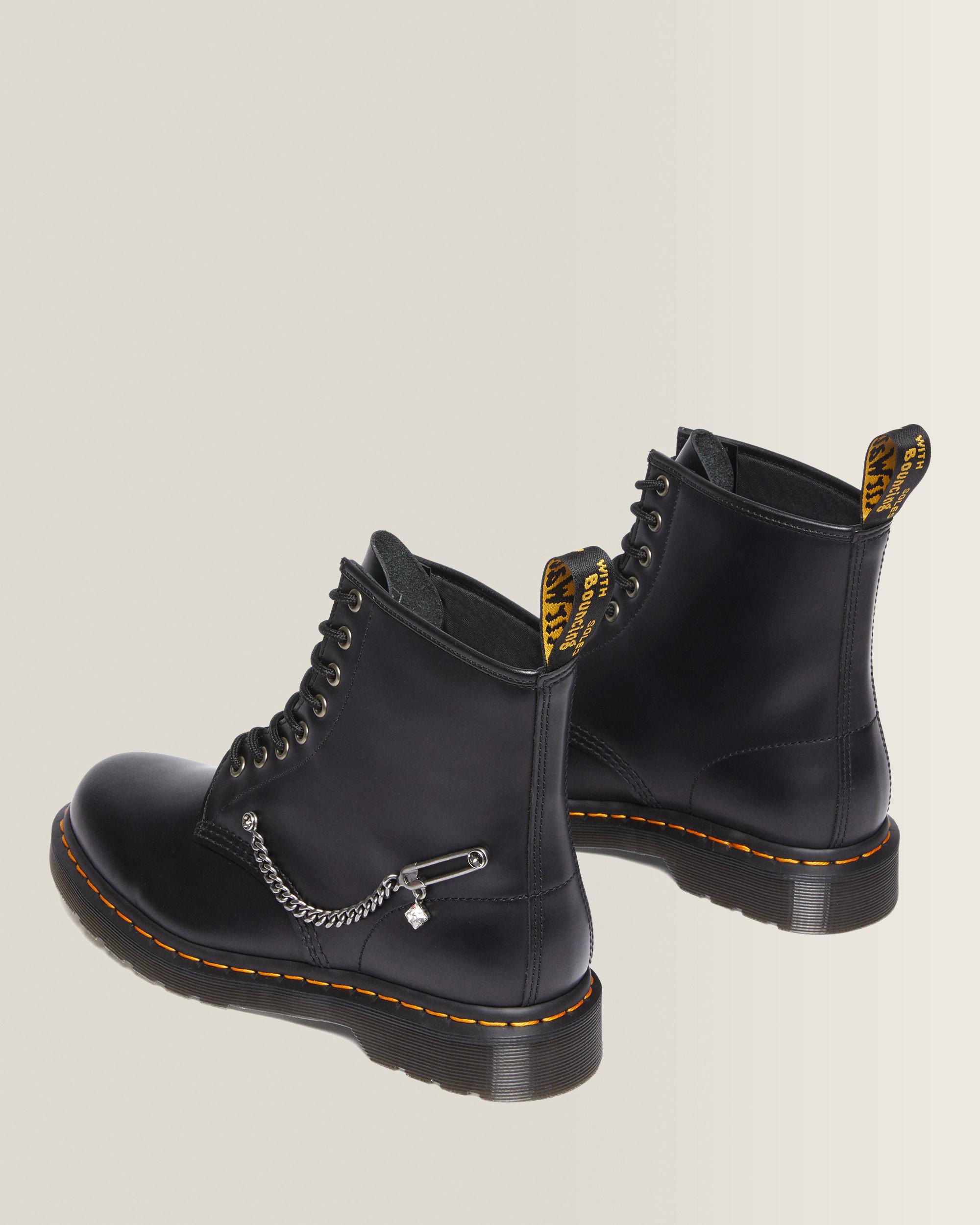 1460 Swarovski Leather Lace Up Boots