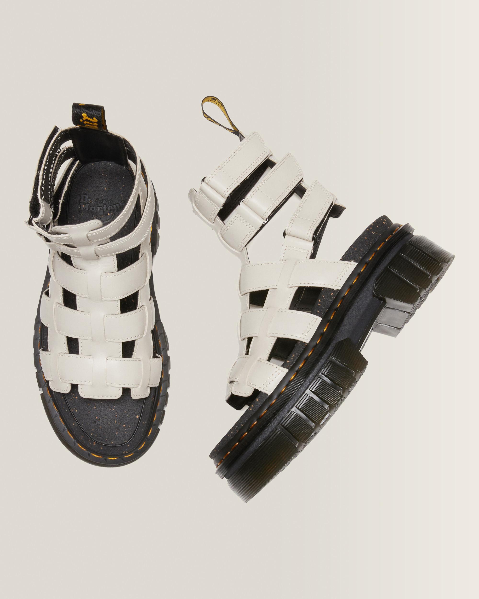 Ricki Nappa Lux Leather Platform Gladiator Sandals in Cobblestone