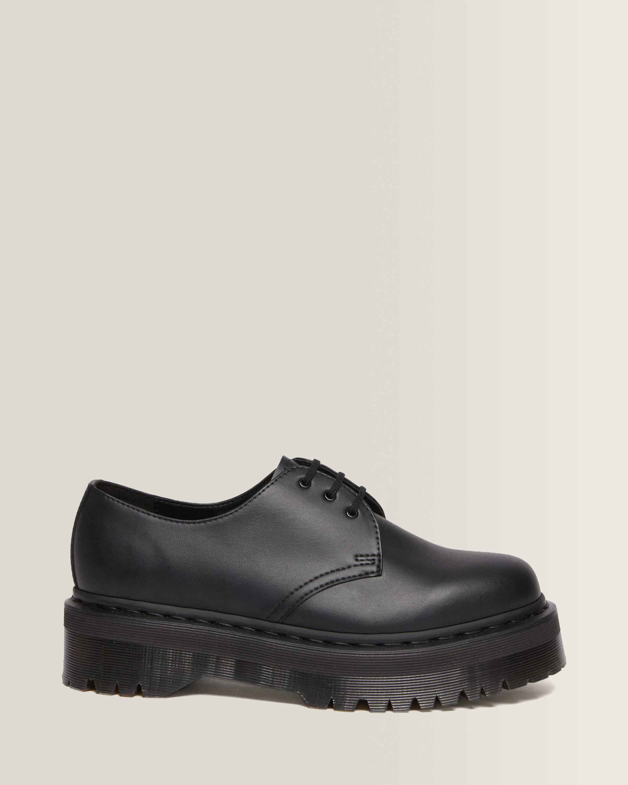 1461 Felix Quad Mono Vegan Platform Shoes in Black | Dr. Martens™