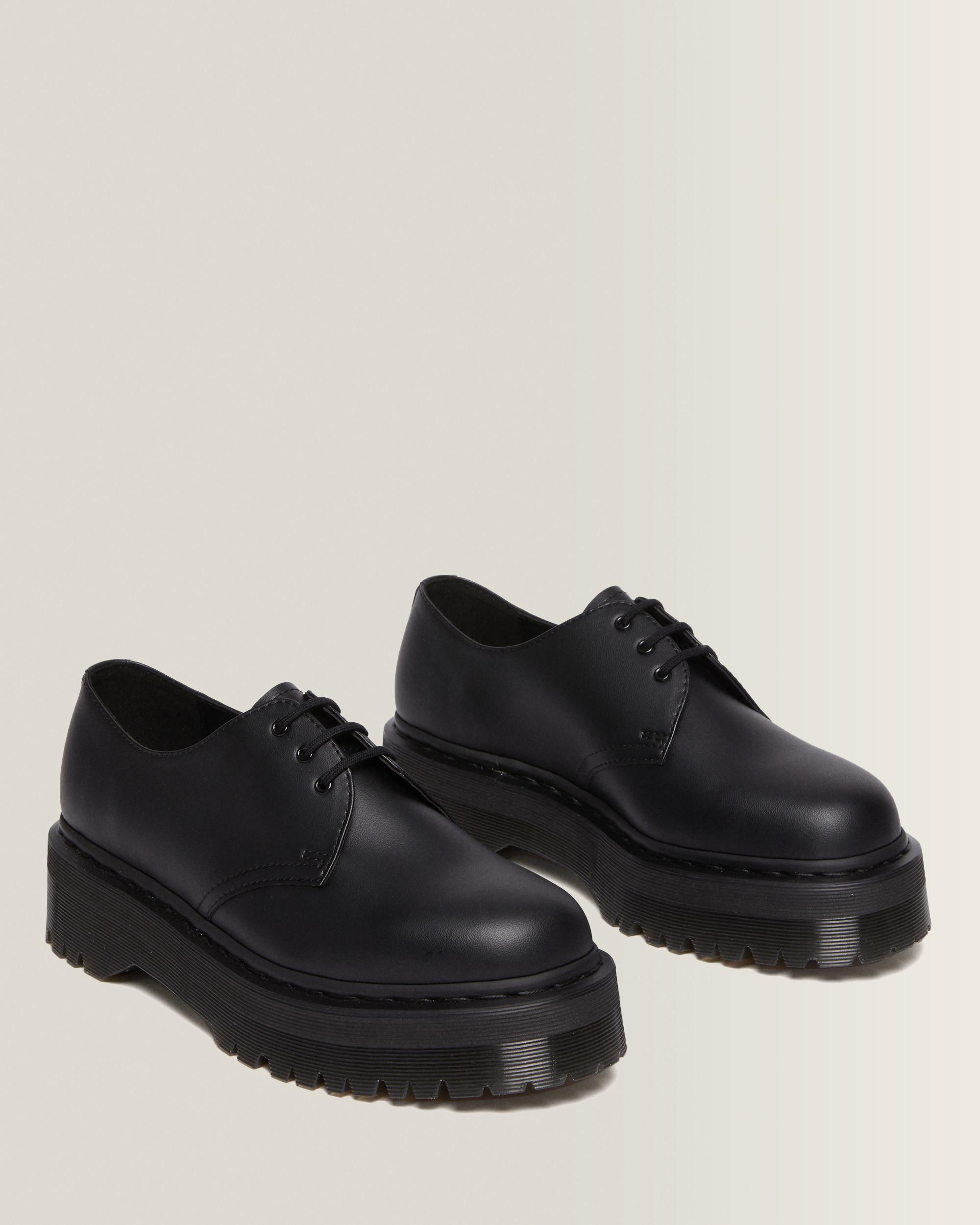 1461 Felix Quad Mono Vegan Platform Shoes in Black | Dr. Martens™