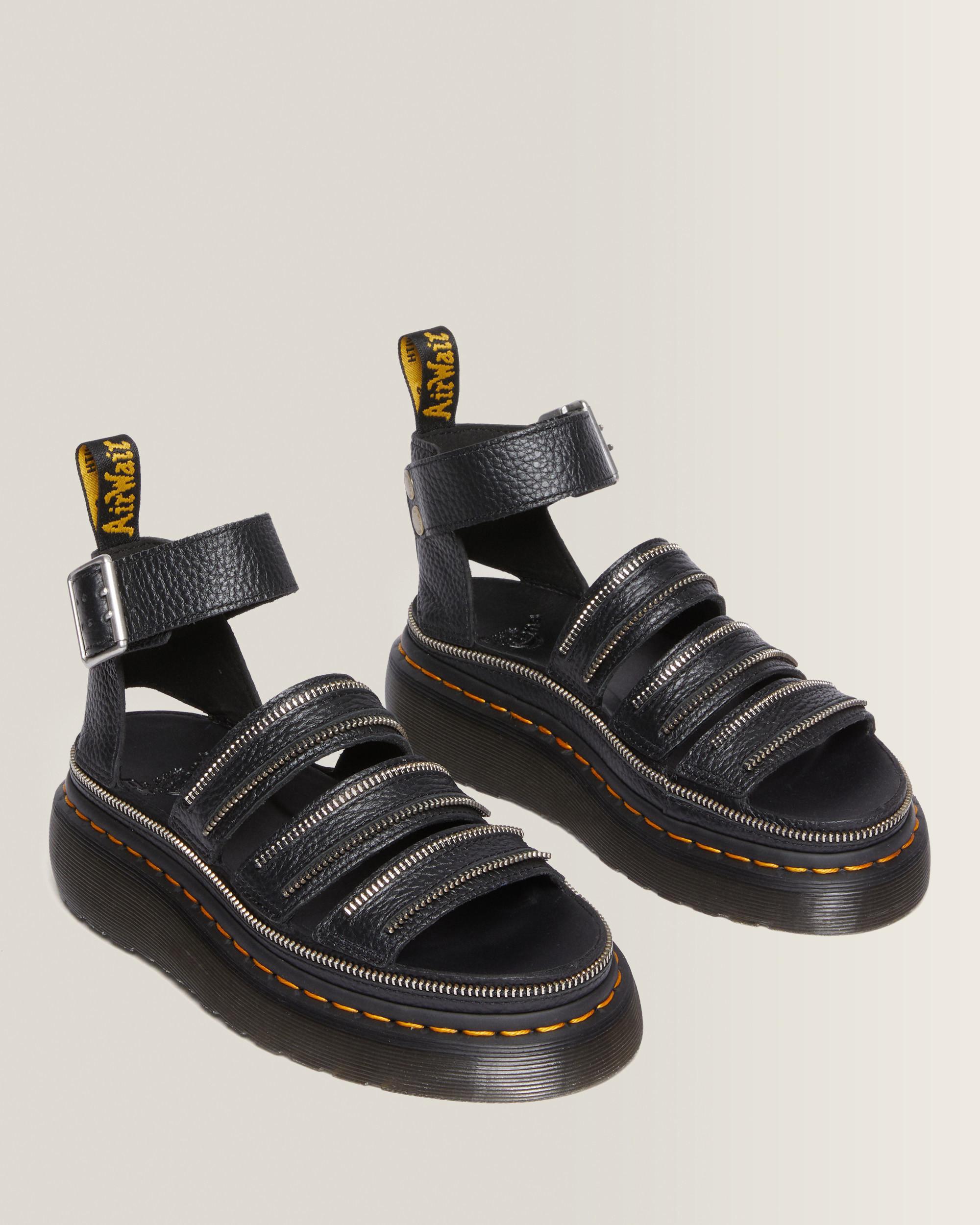 Clarissa II Quad Hardware Gemalen Nappa Leren Platform Sandalen