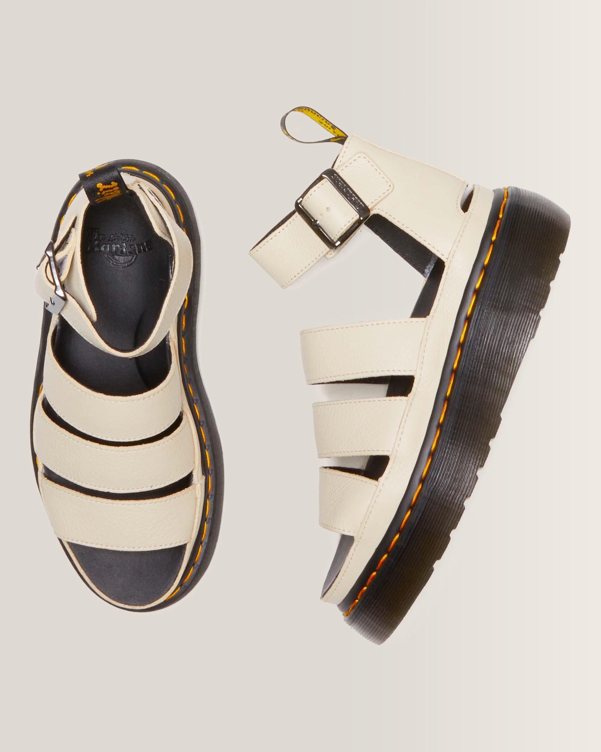 Sandali platform Clarissa II in pelle Pisa con cinturini