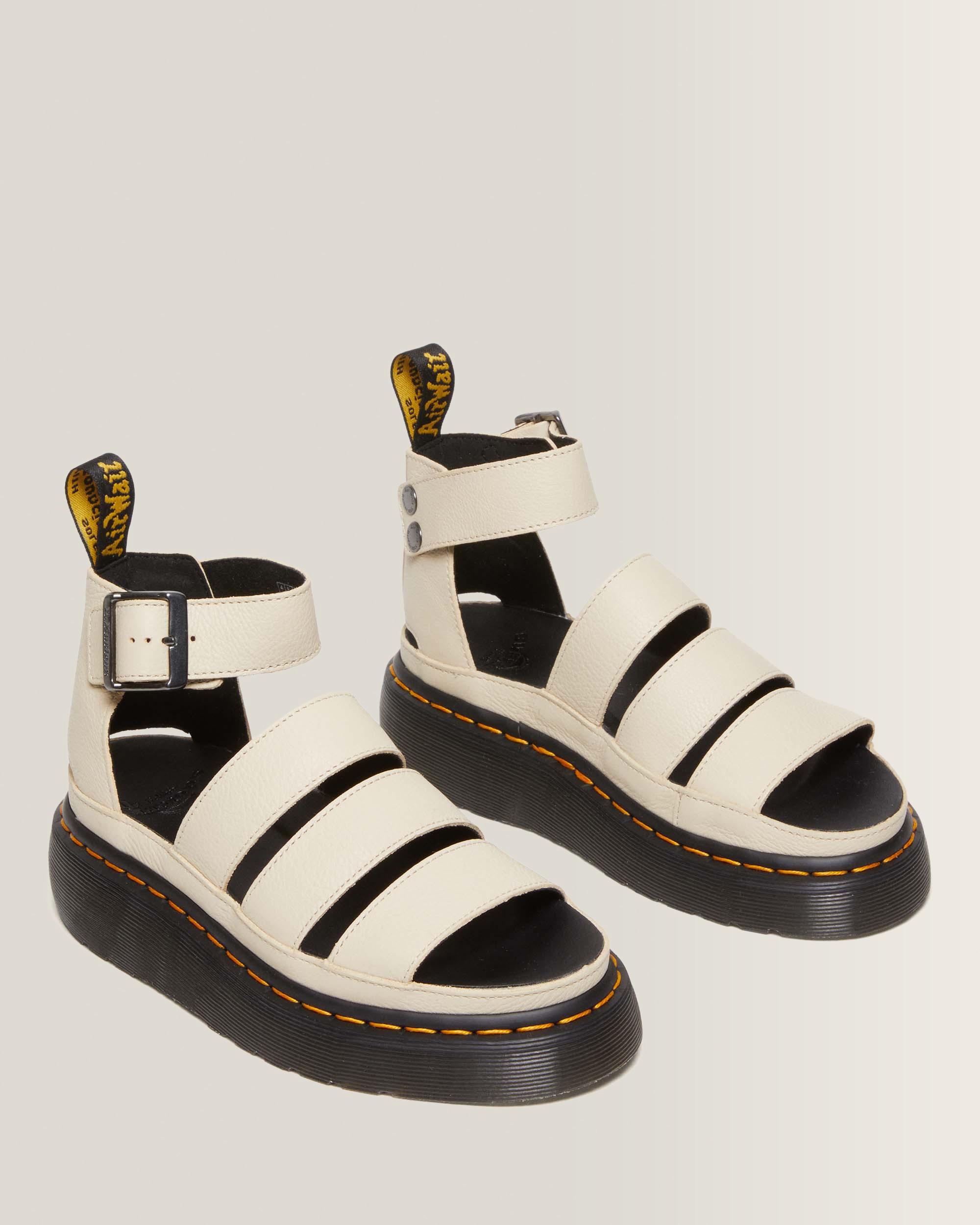 Sandali platform Clarissa II in pelle Pisa con cinturini