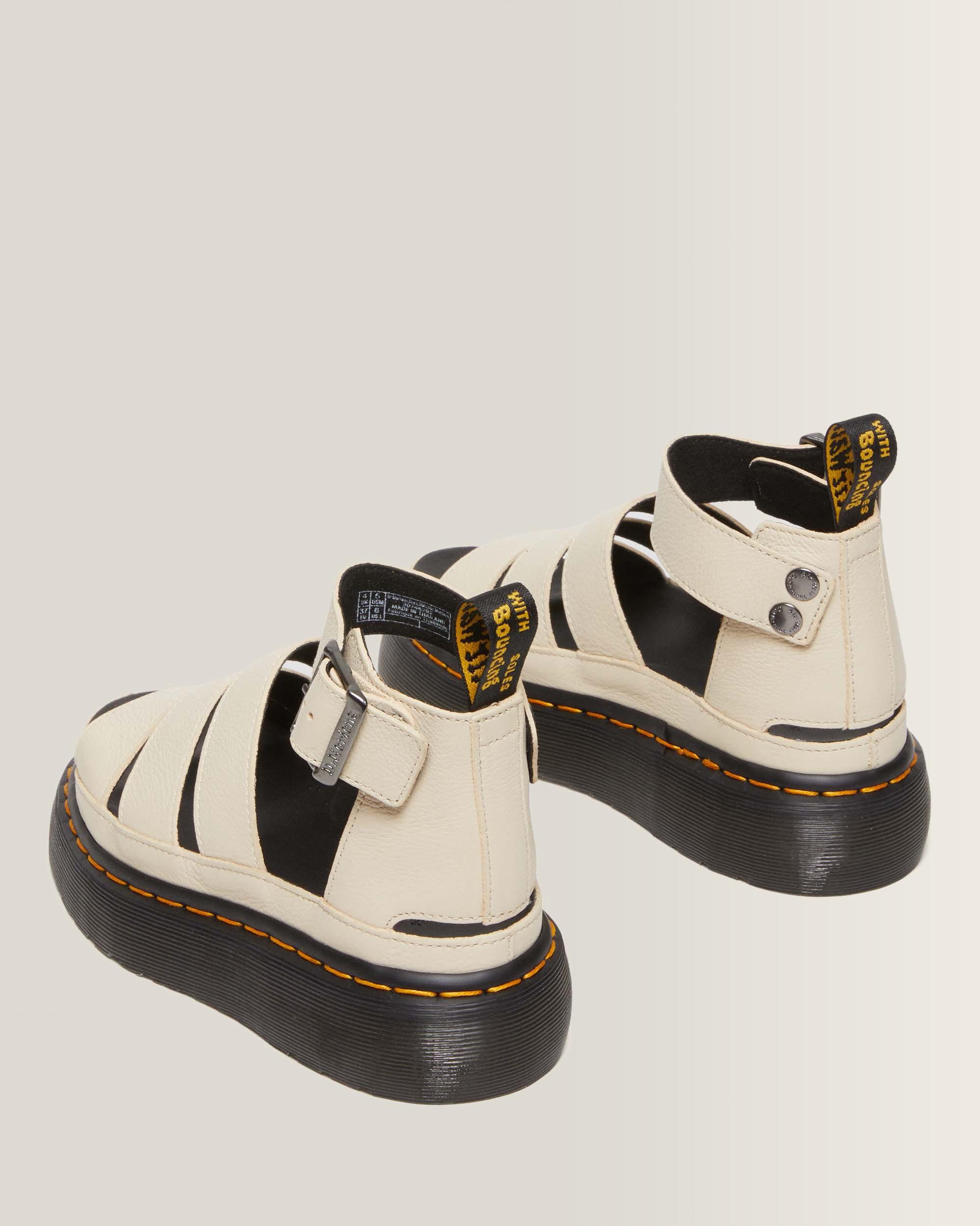 Sandali platform Clarissa II in pelle Pisa con cinturini