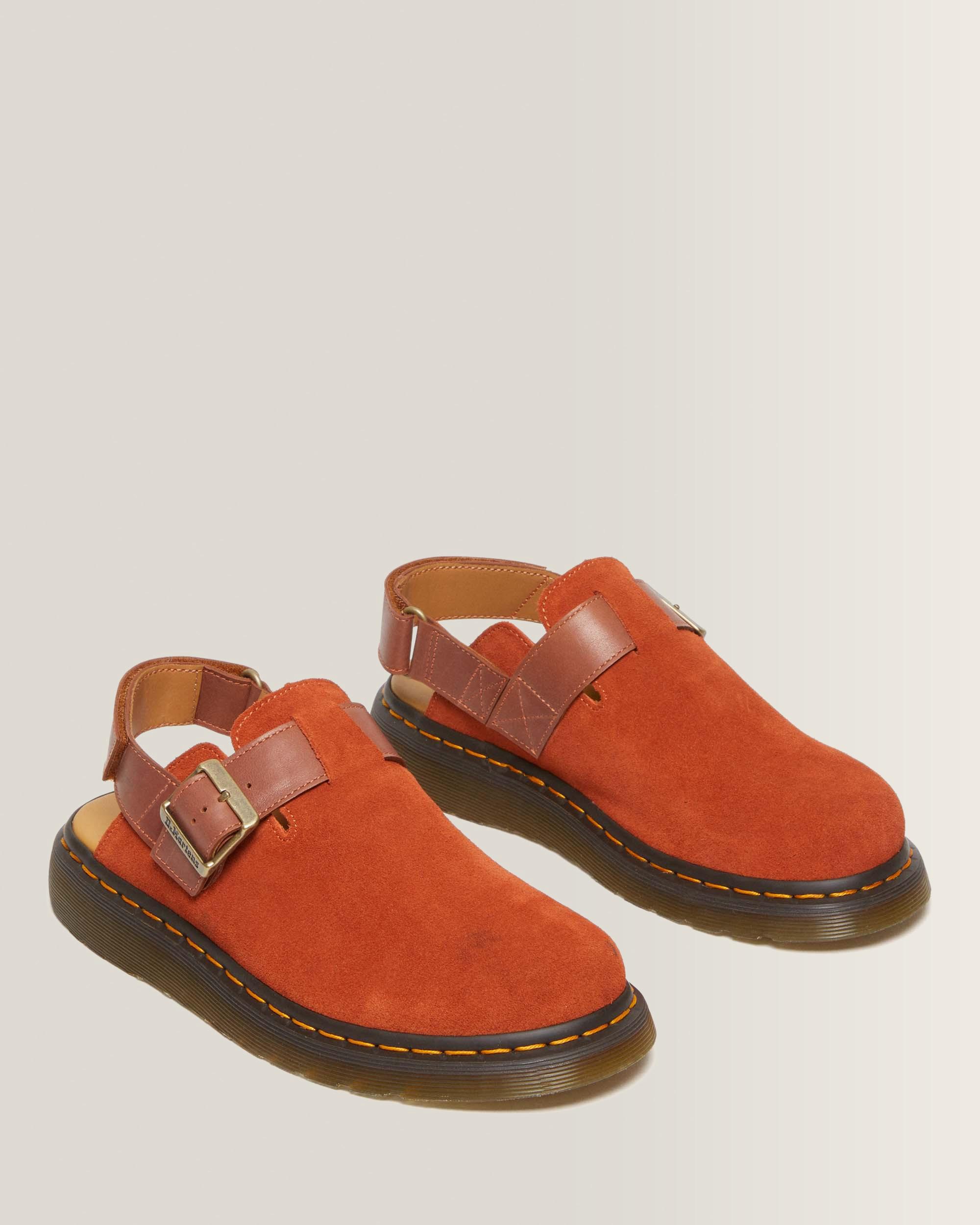 Jorge II Suede & Leather Slingback Mules in Saddle Tan | Dr. Martens™
