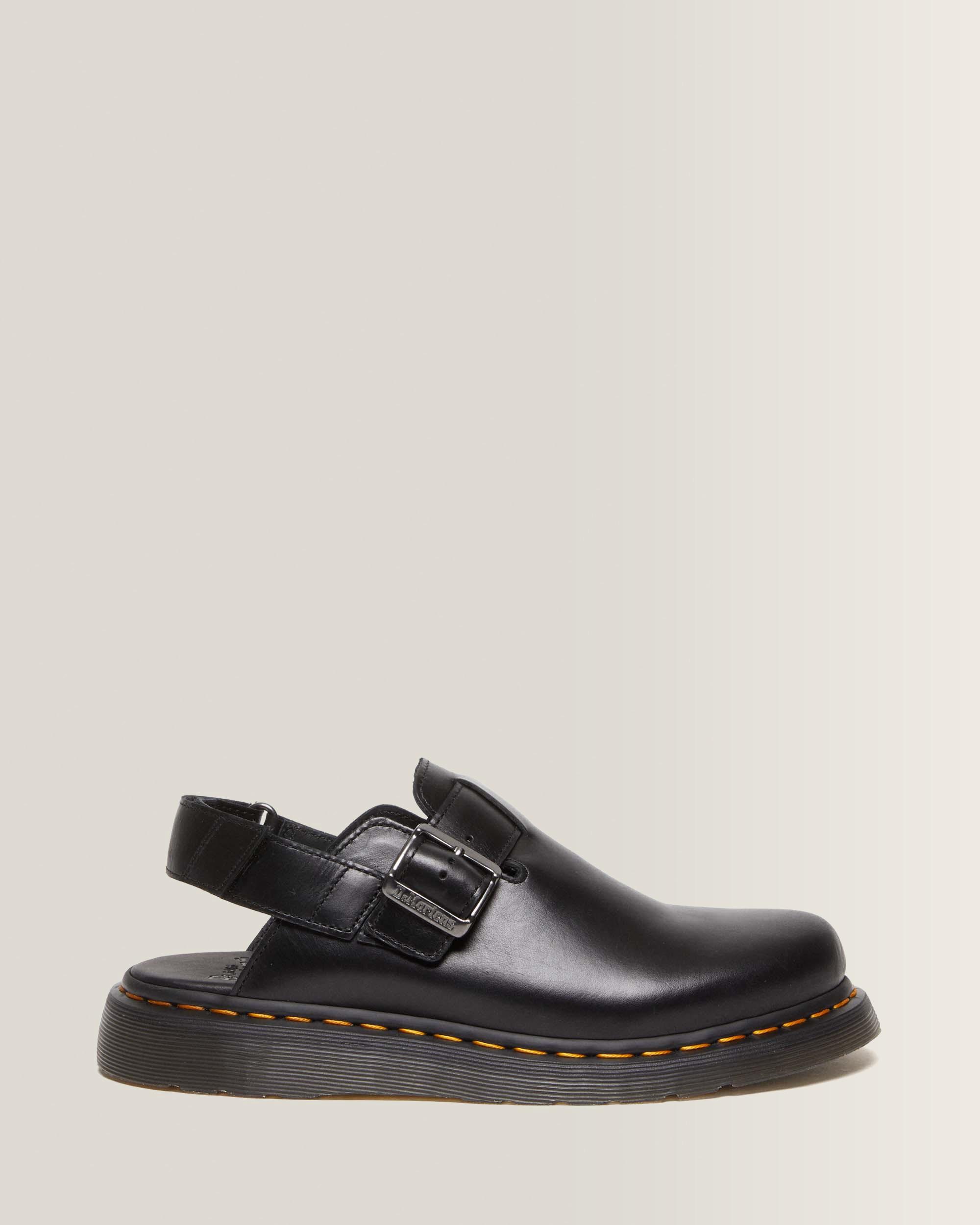 Jorge II Brando Leather Slingback Mules in Black Brando | Dr. Martens™