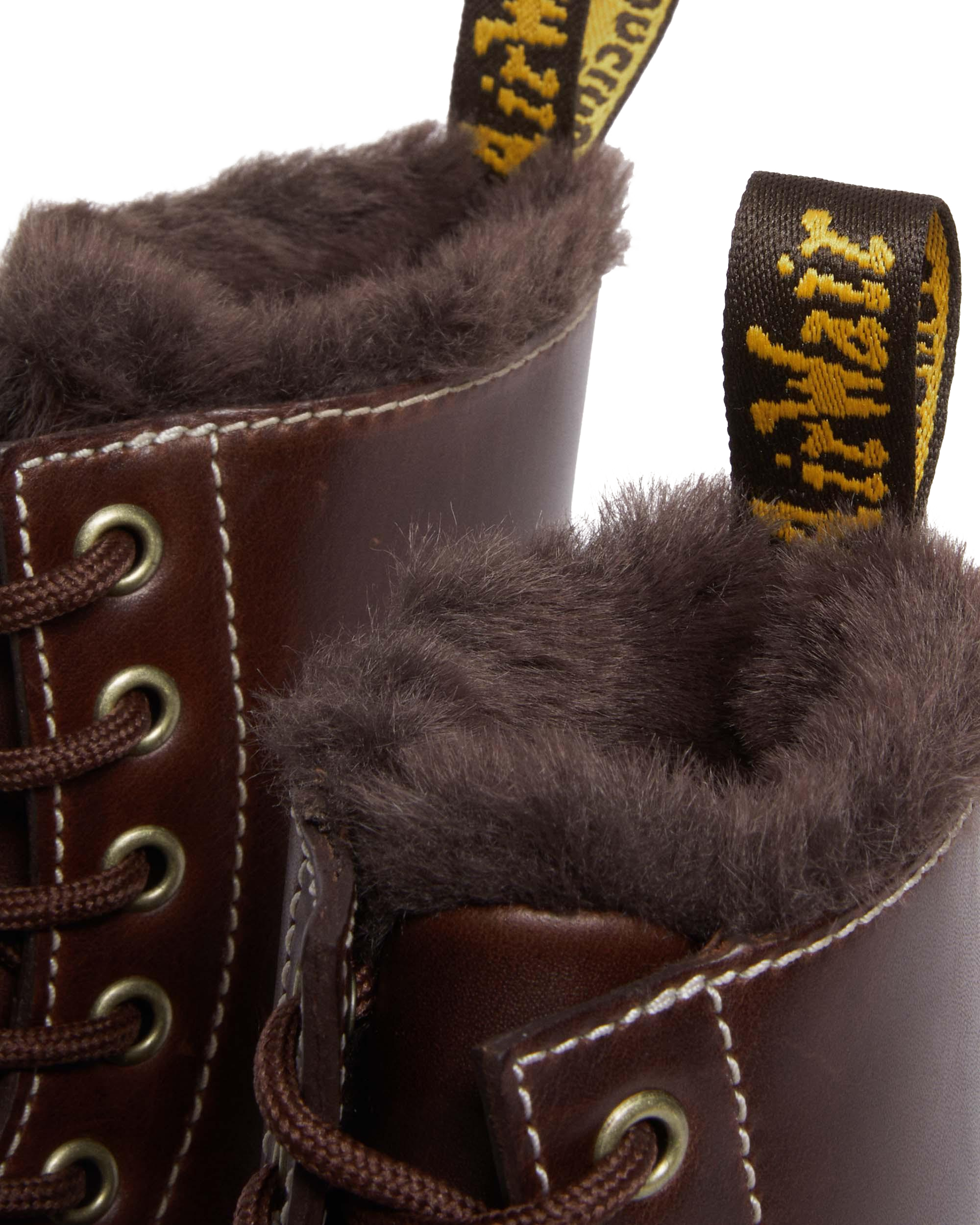 Boots 1460 Serena en cuir fourrées à lacets