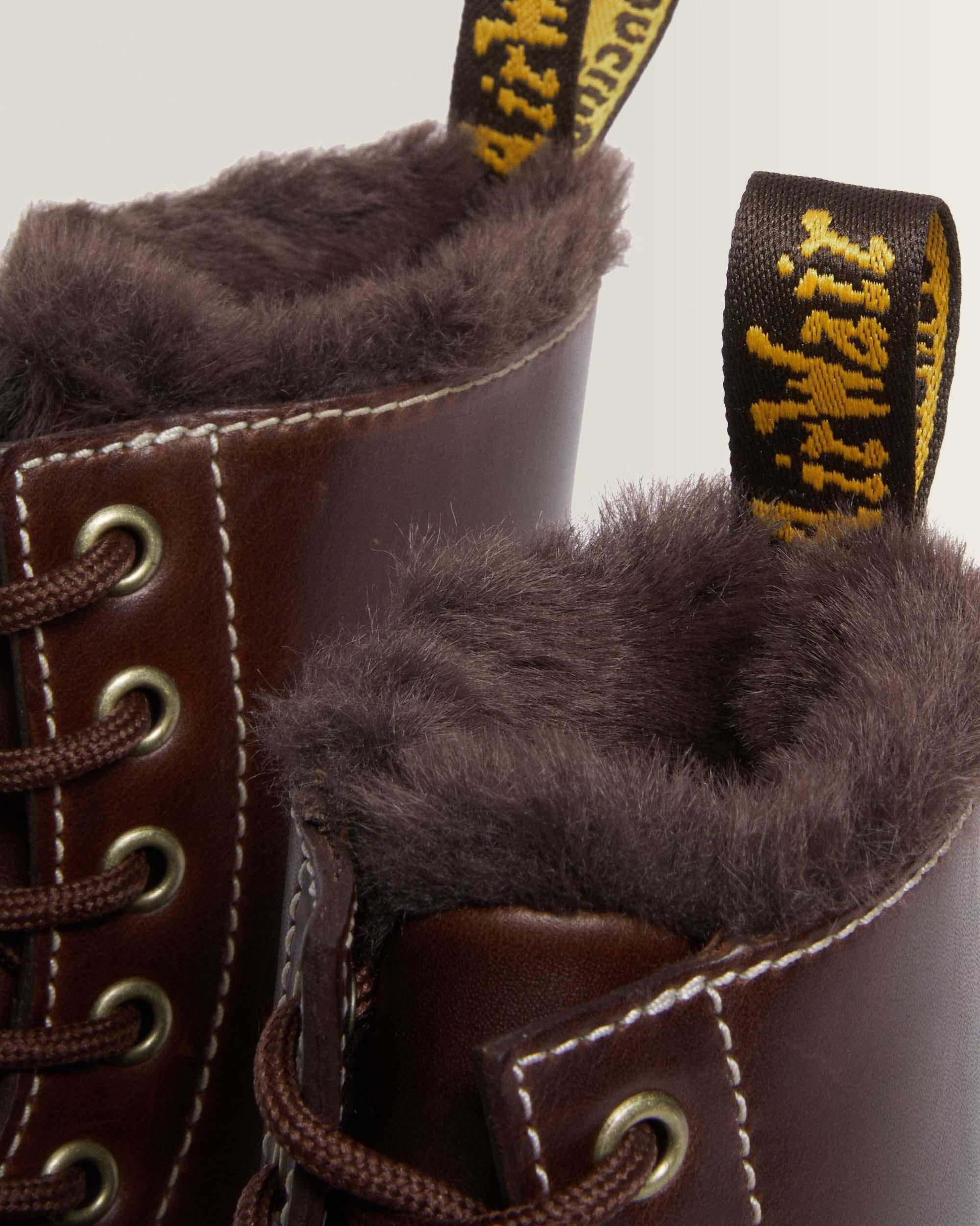1460 Serena Leder Schnürstiefel mit Kunstfellfutter