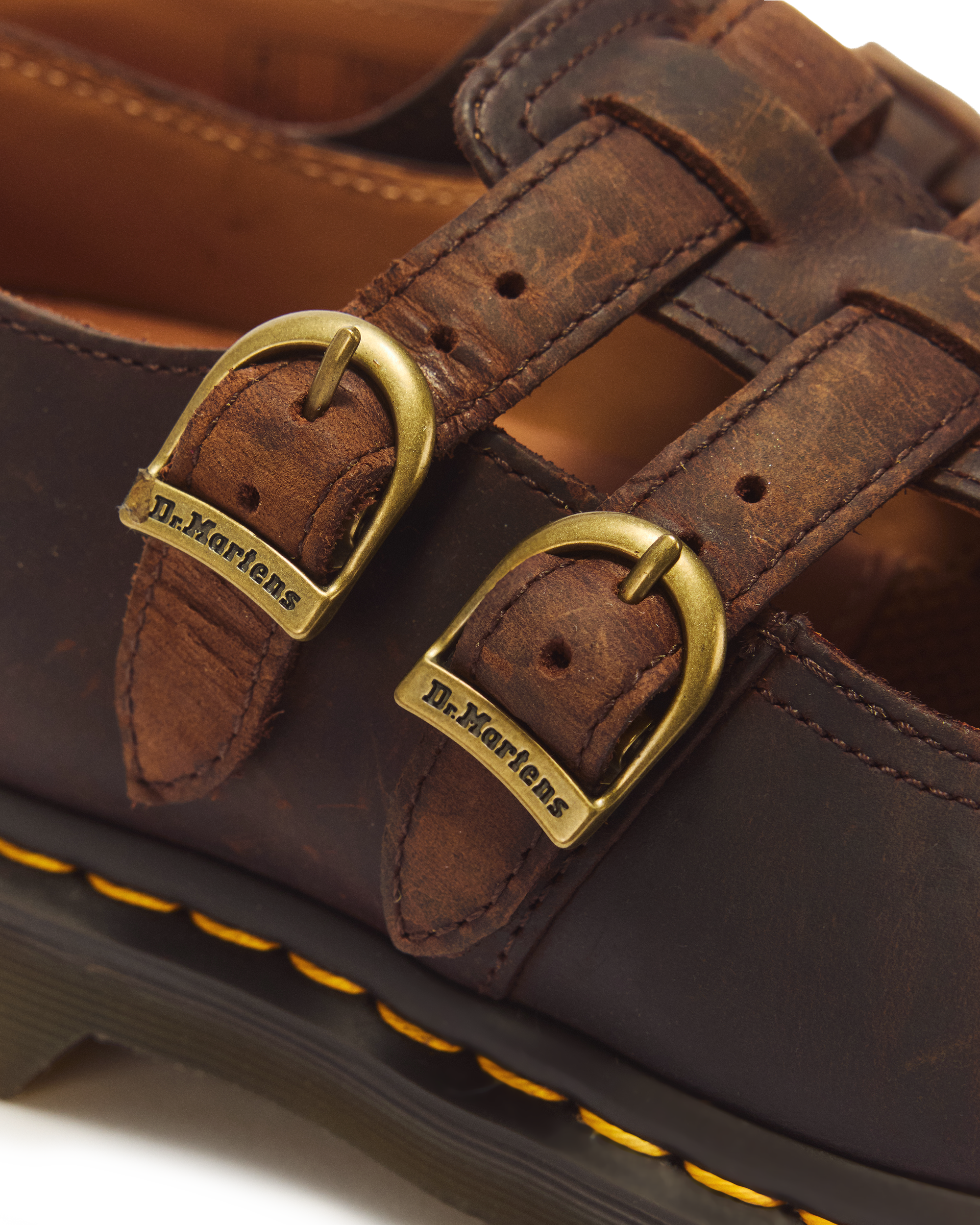 8065 Crazy Horse Leather Mary Jane Shoes in Dark Brown | Dr. Martens™