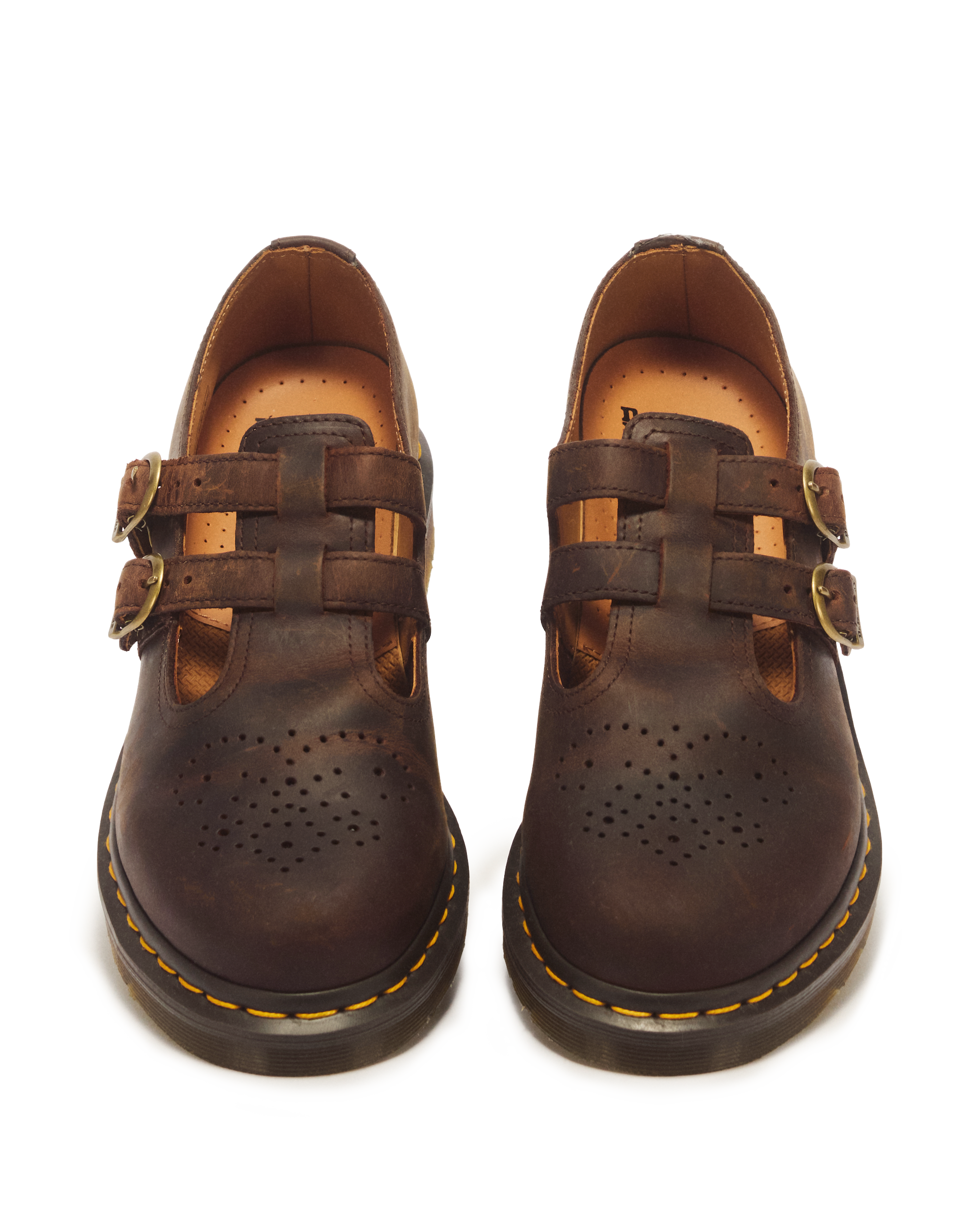 8065 Crazy Horse Leather Mary Jane Shoes in Dark Brown | Dr. Martens™