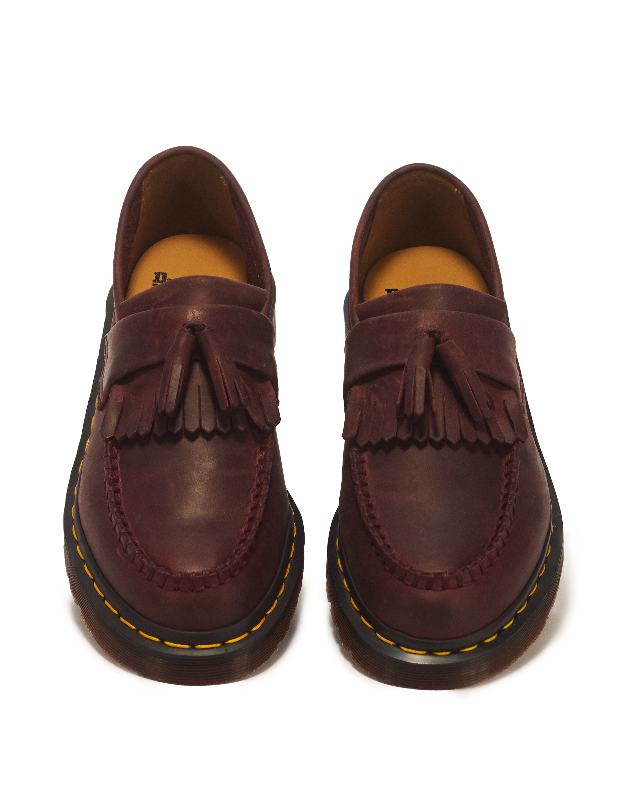 Adrian Crazy Horse Leather Tassel Loafers