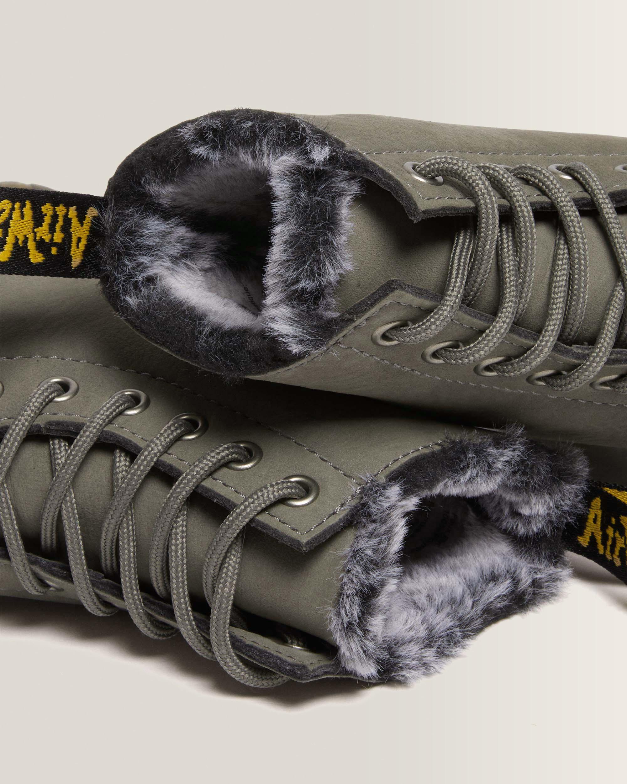 1460 Serena Faux Fur Lined Nubuck Lace Up Boots