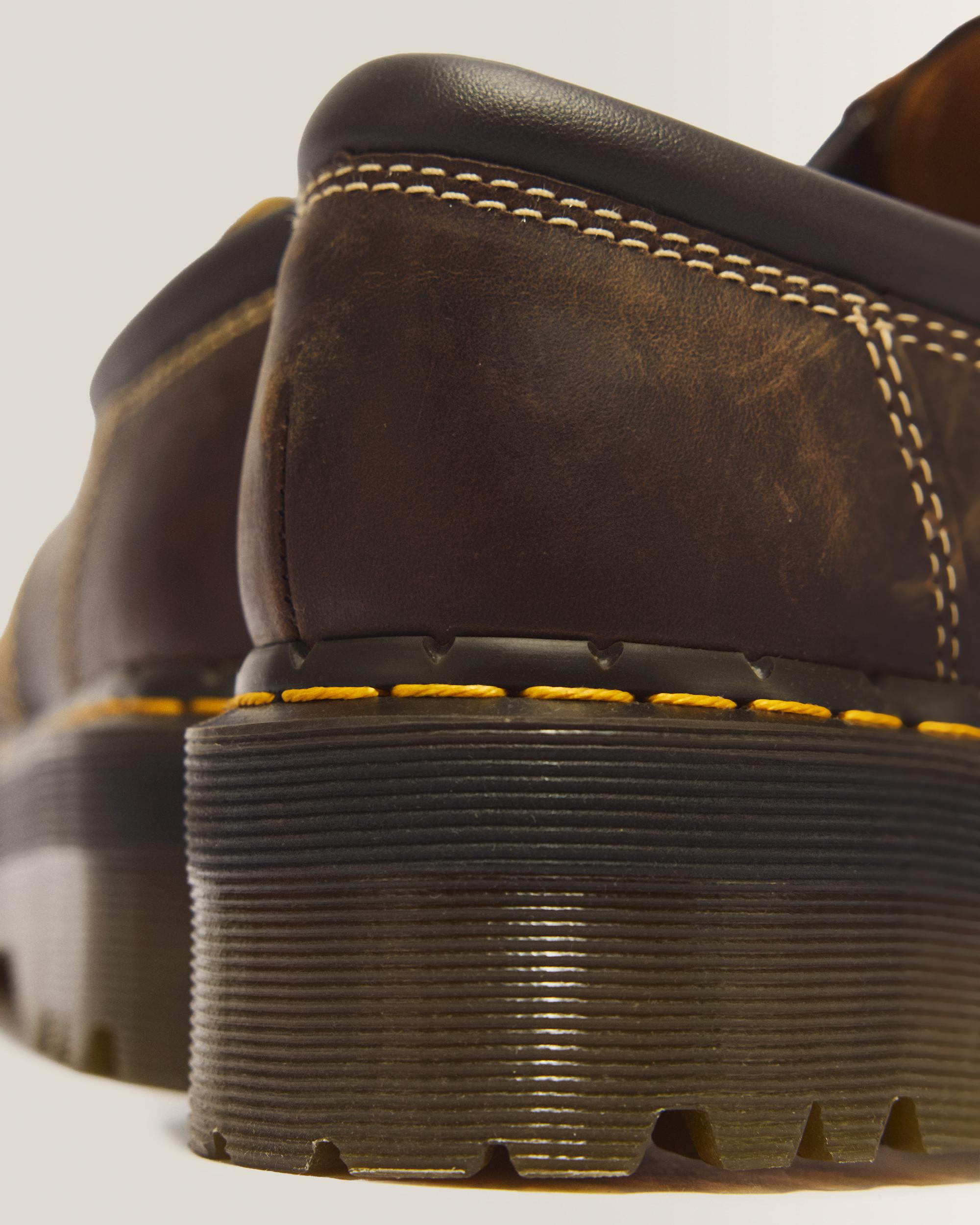 8053 Quad II Crazy Horse Leather Platform Shoes in Dark Brown | Dr