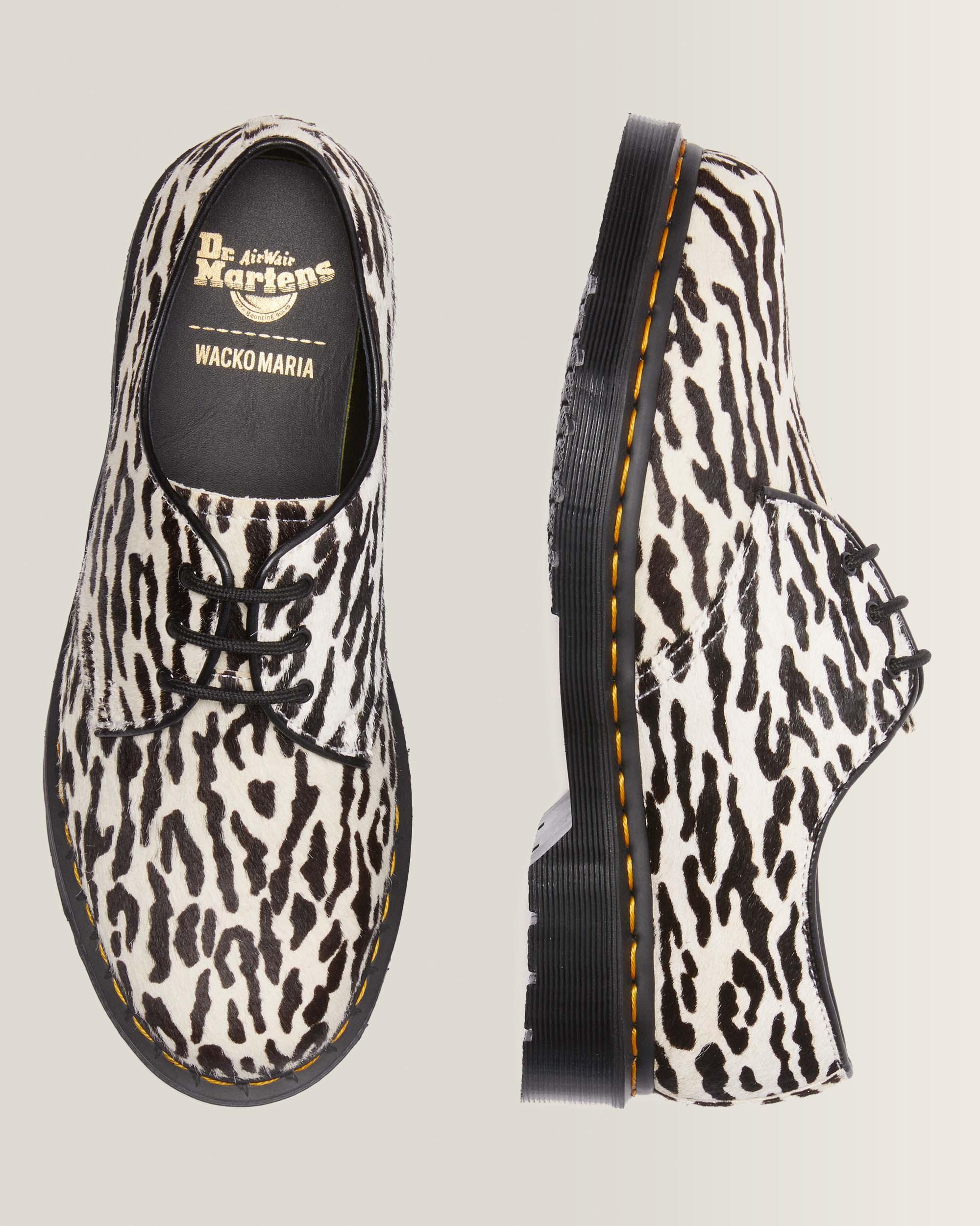1461 Wacko Maria Hair-On Oxford Shoes in BLACK+WHITE | Dr. Martens™