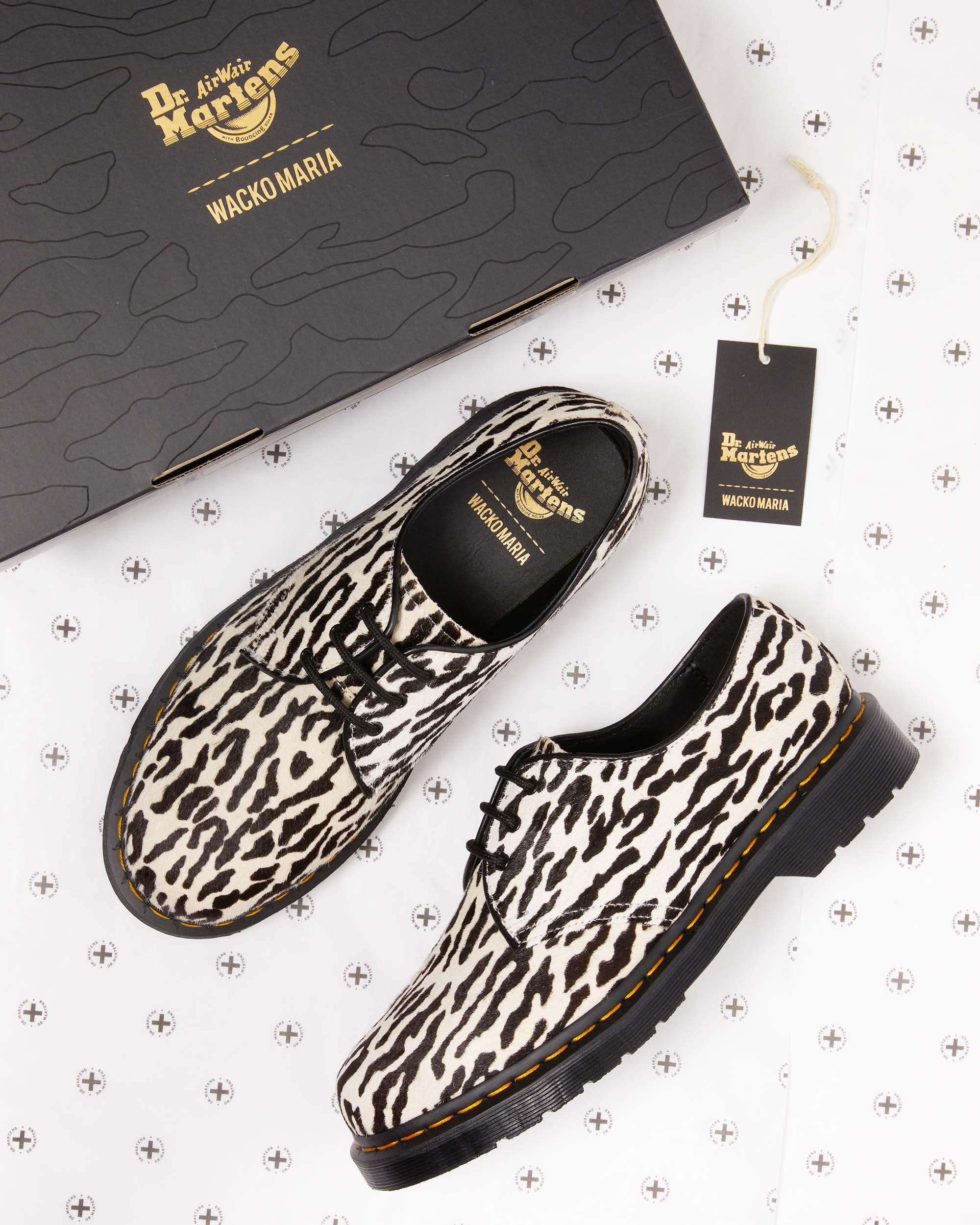 靴 WACKO MARIA Dr.Martens 1461 WACKO MARIA 1461 Wacko Maria Hair-On Oxford Shoes in BLACK+WHITE | Dr. Martens™