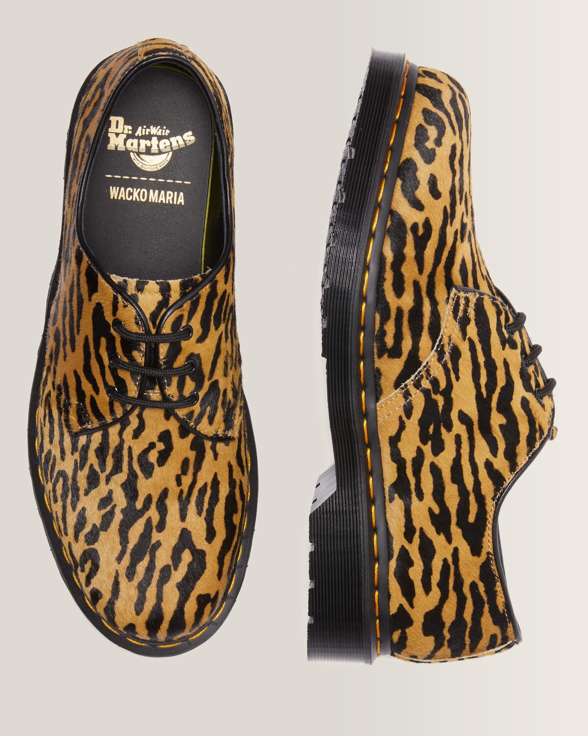 1461 Wacko Maria Hair-On Oxford Shoes in CAMEL+BLACK | Dr. Martens™