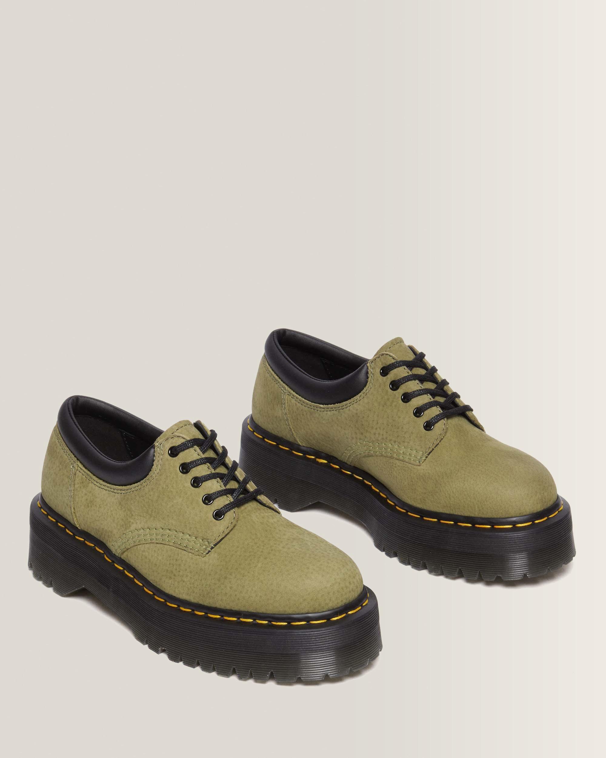 Zapato con plataforma 8053 de piel Tumbled Nubuck