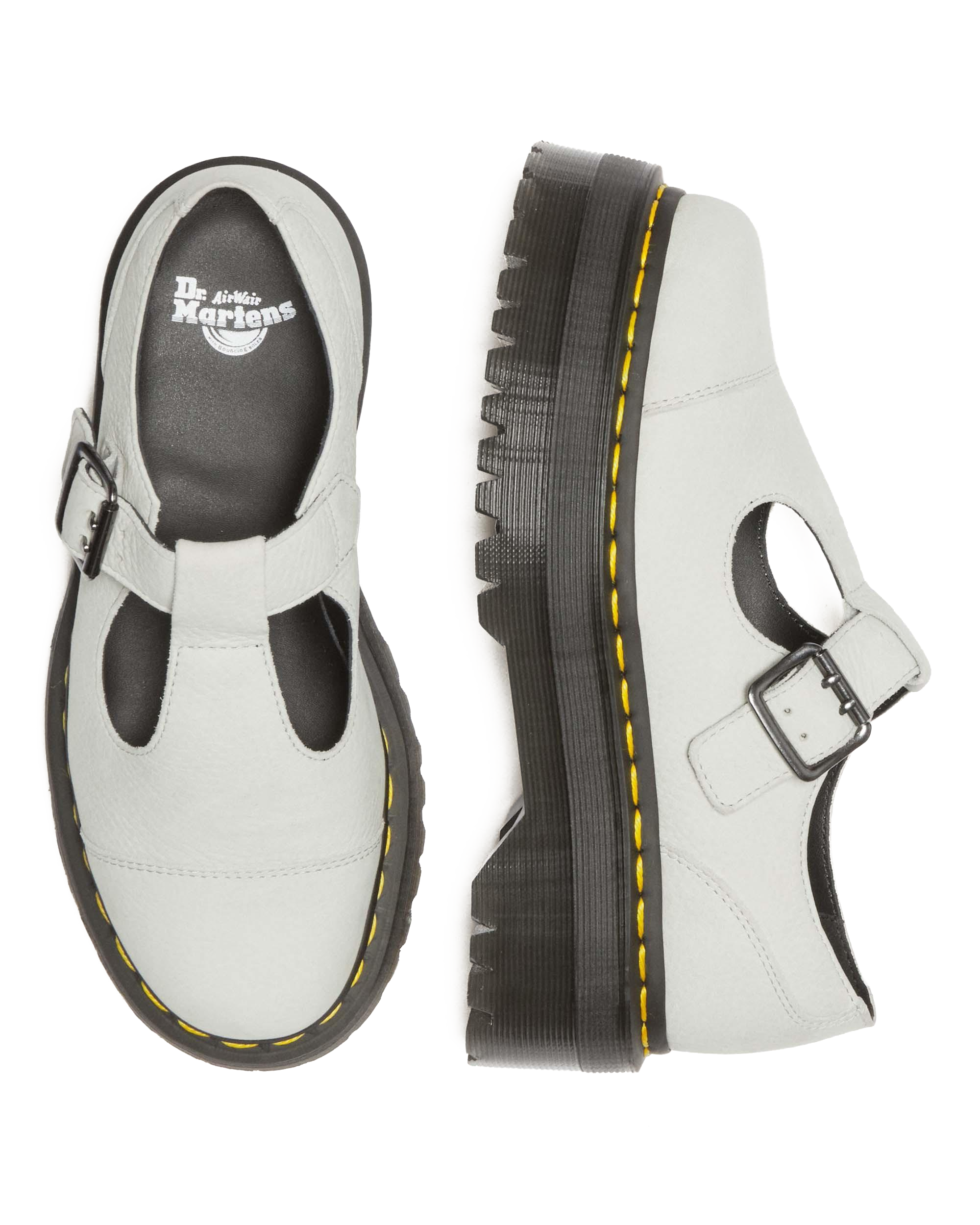 Туфли Dr. Martens Bethan Tumbled Nubuck Leather Platform Mary Jane, цвет: Дымчатый мятный — фото 3