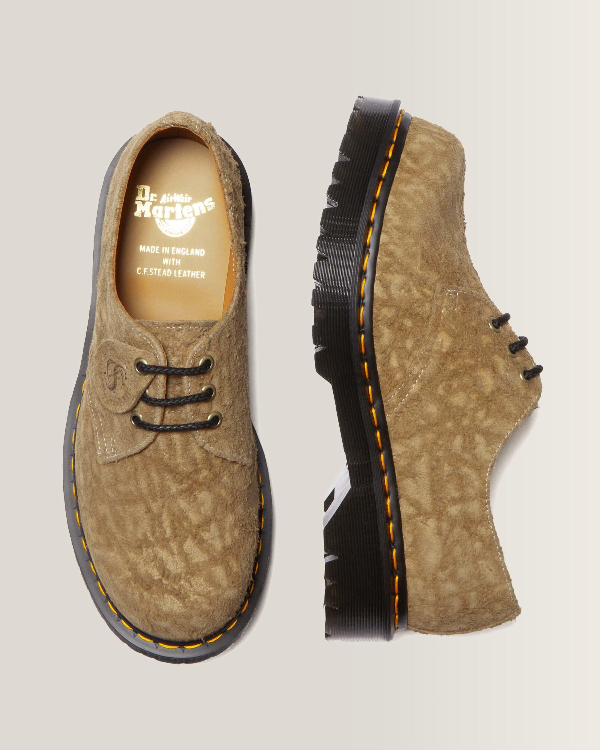 Scarpe Oxford 1461 Bex Made in England in pelle scamosciata goffrata