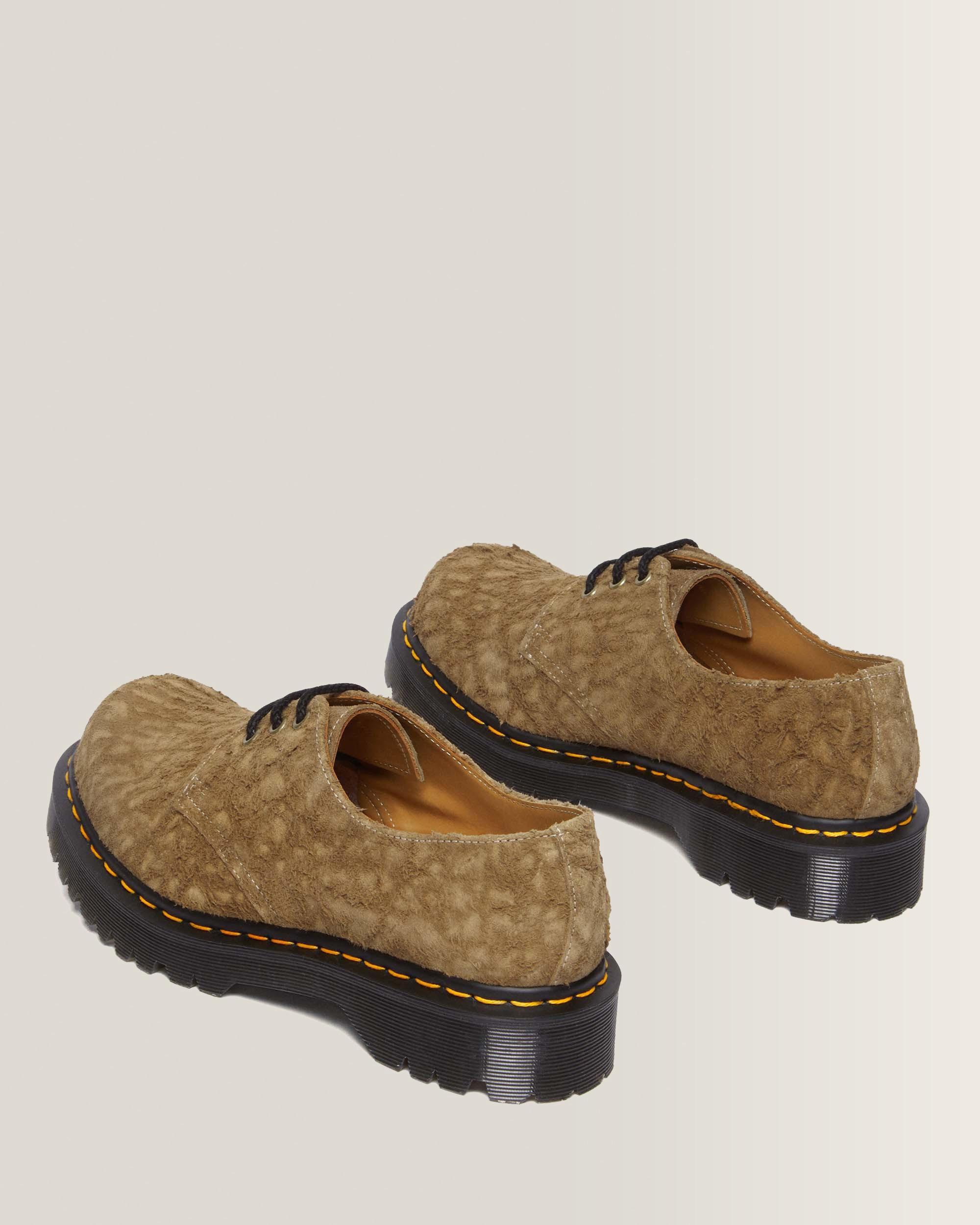 Scarpe Oxford 1461 Bex Made in England in pelle scamosciata goffrata