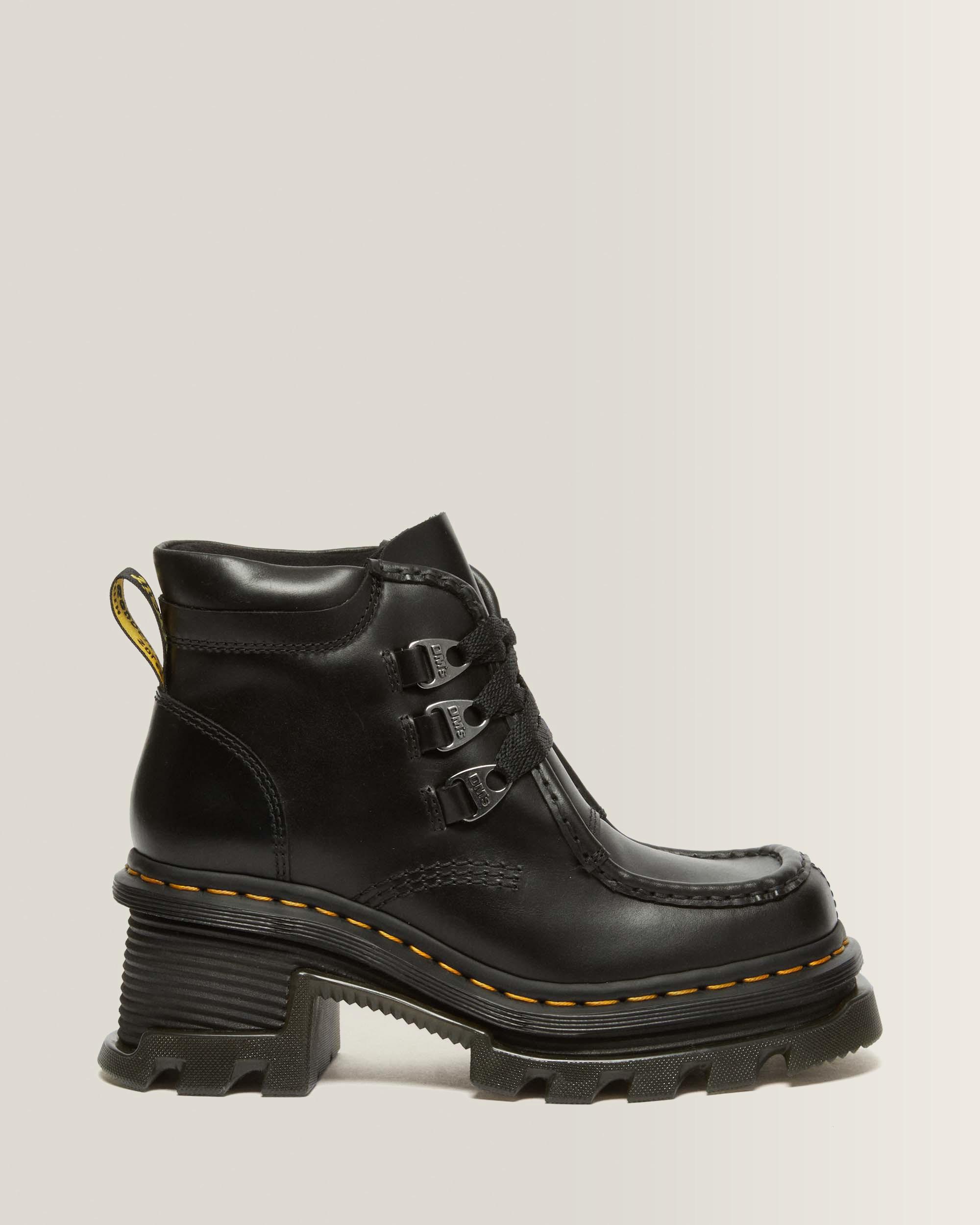 ドクターマーチン CORRAN 3i BOOT コラン 3ホール 厚底 Corran 3-Eye Atlas Leather Heeled Boots in Black Atlas | Dr. Martens™