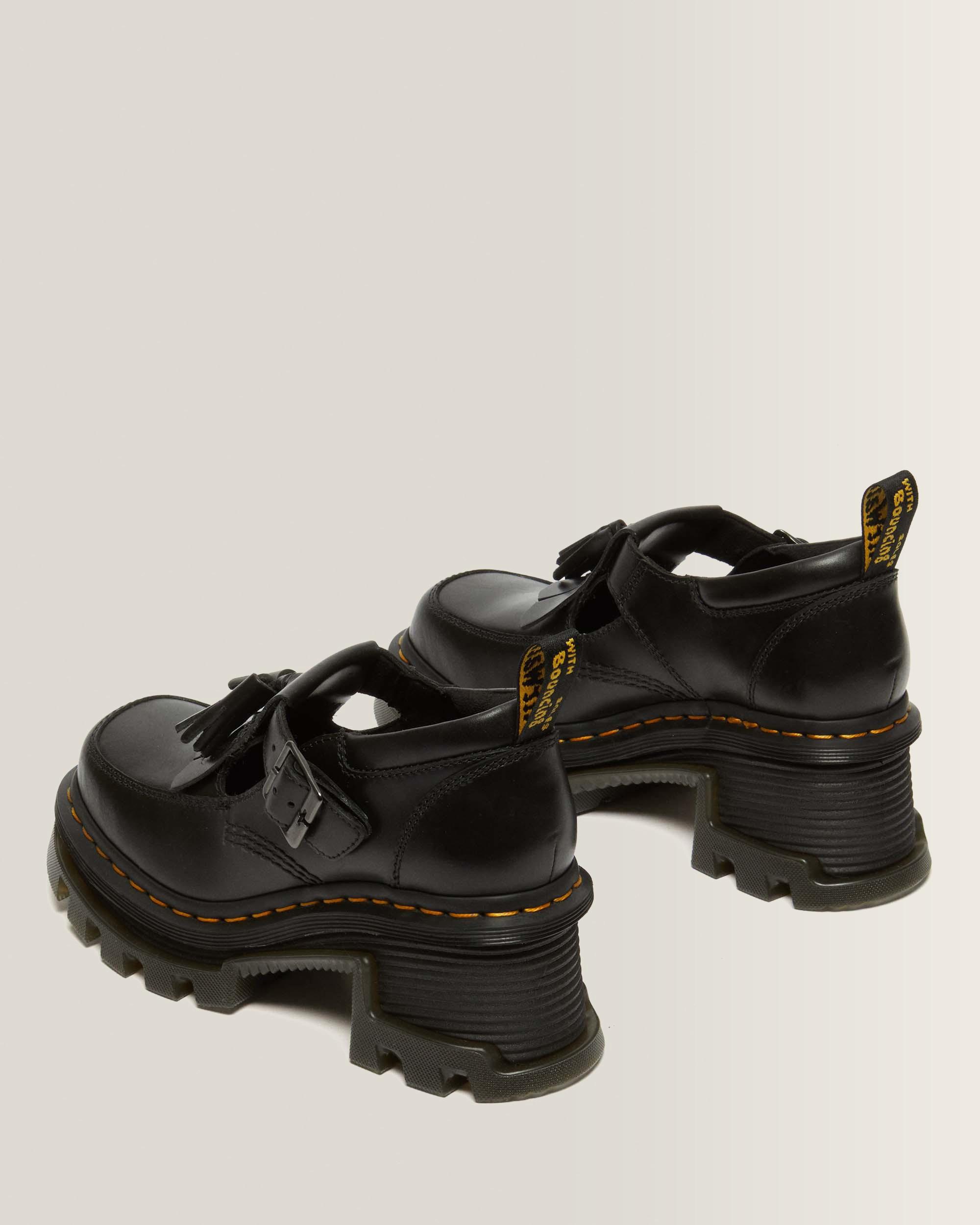Corran Atlas Leather Mary Jane Heeled Shoes in Black Atlas | Dr