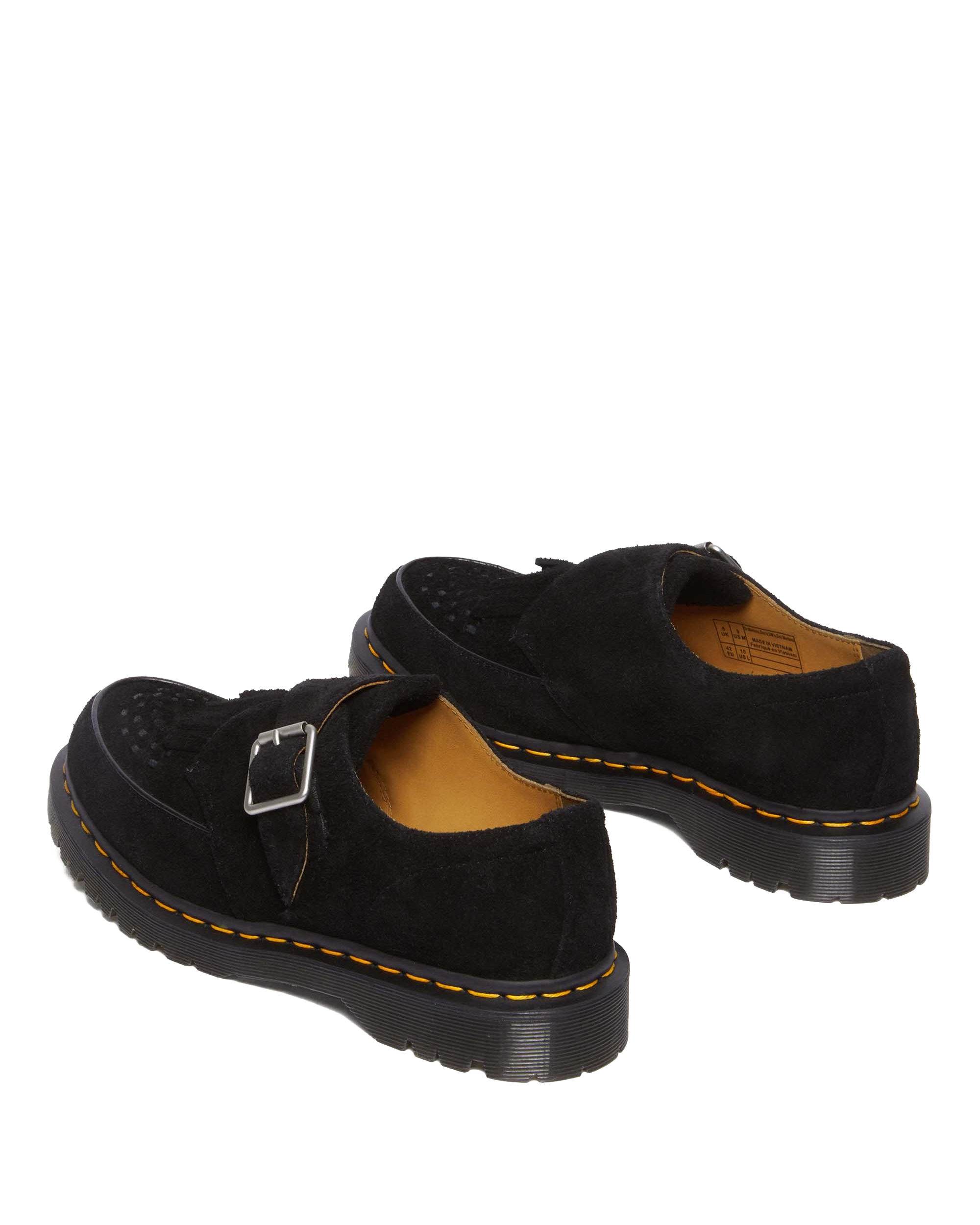 Ramsey Suede Kiltie Buckle Creepers in Black | Dr. Martens™