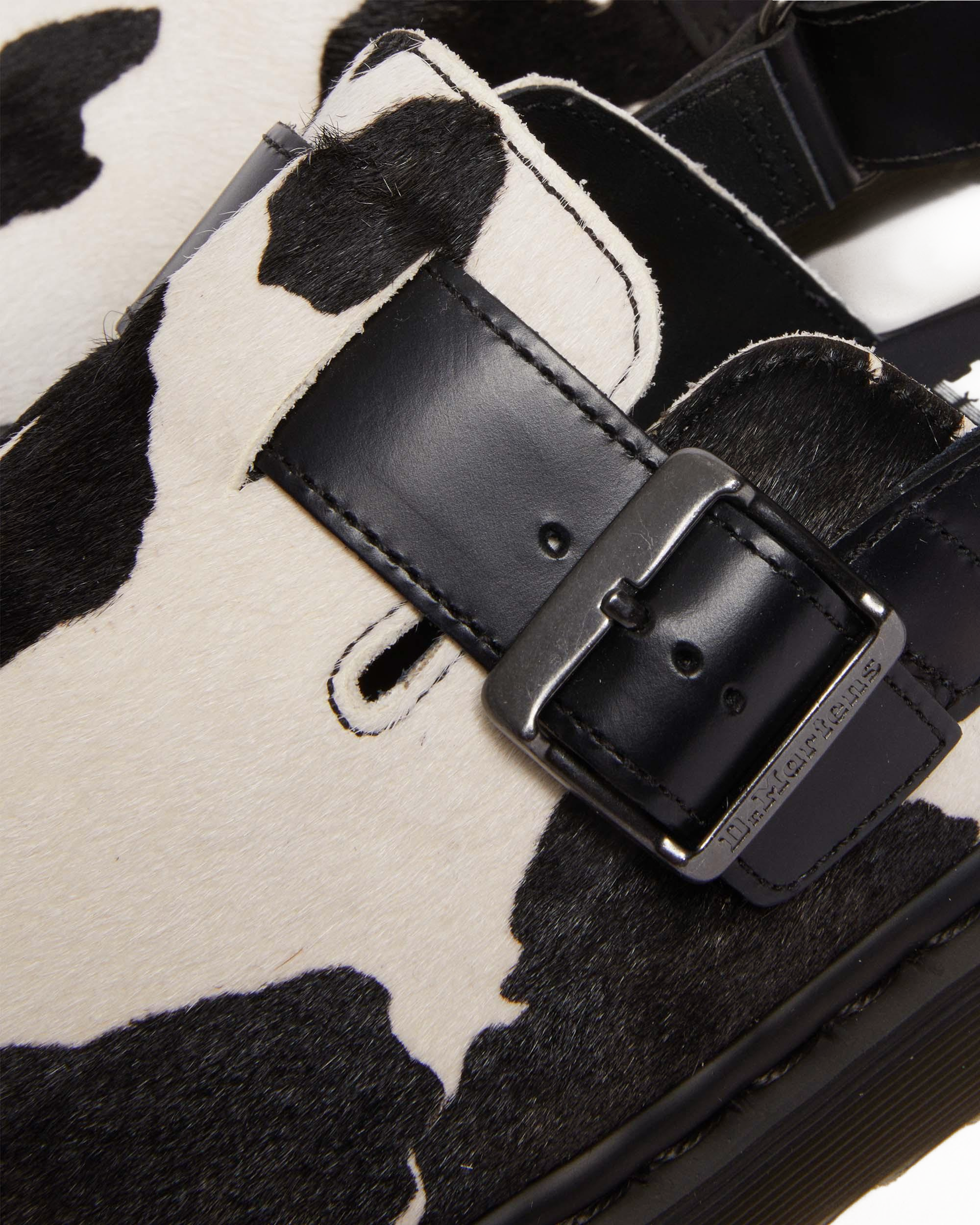Сабо Dr. Martens Jorge II Hair-on Animal Print Slingback Mules, цвет: Белый — фото 2