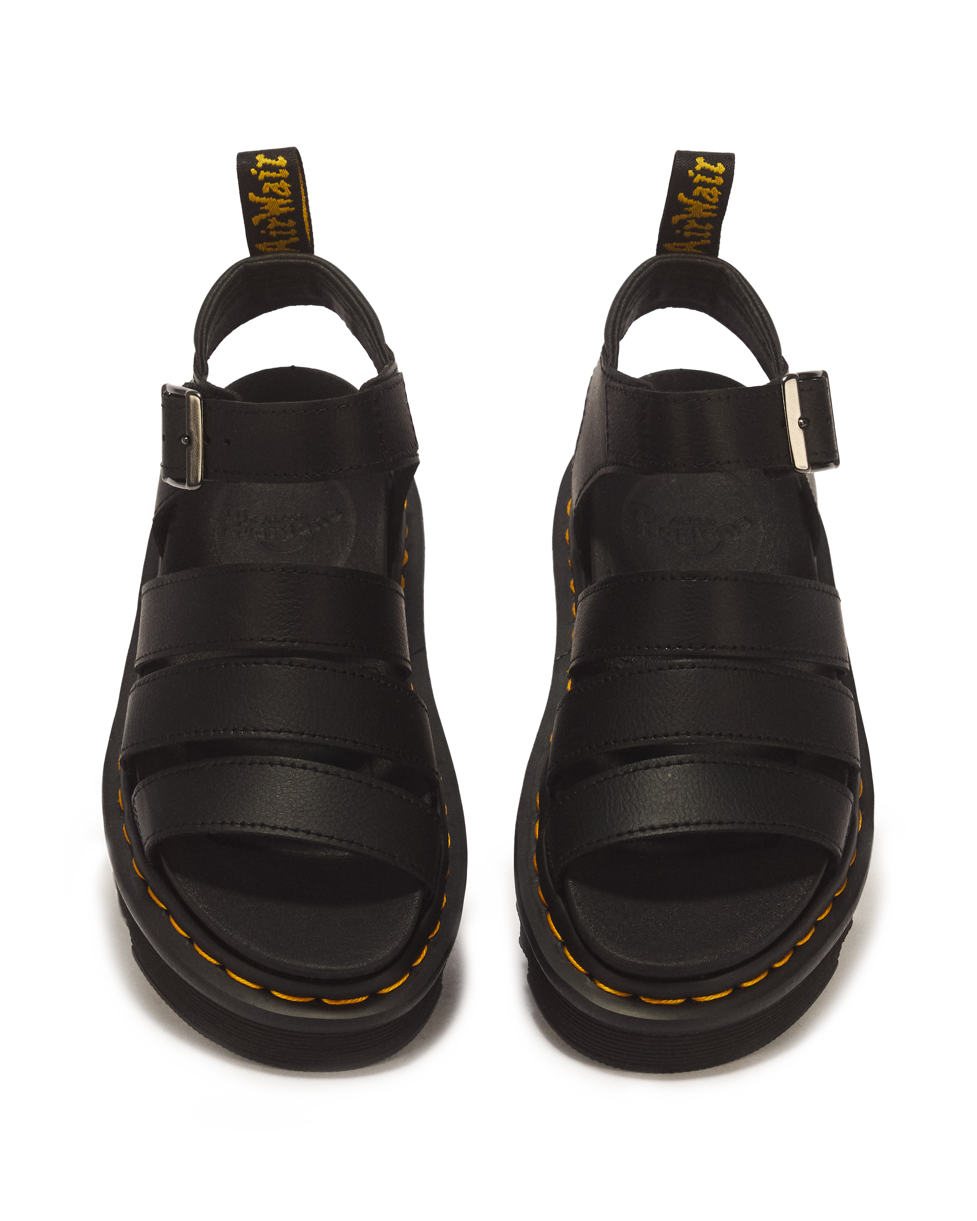 Blaire Athena Leather Strap Sandals in Black | Dr. Martens™