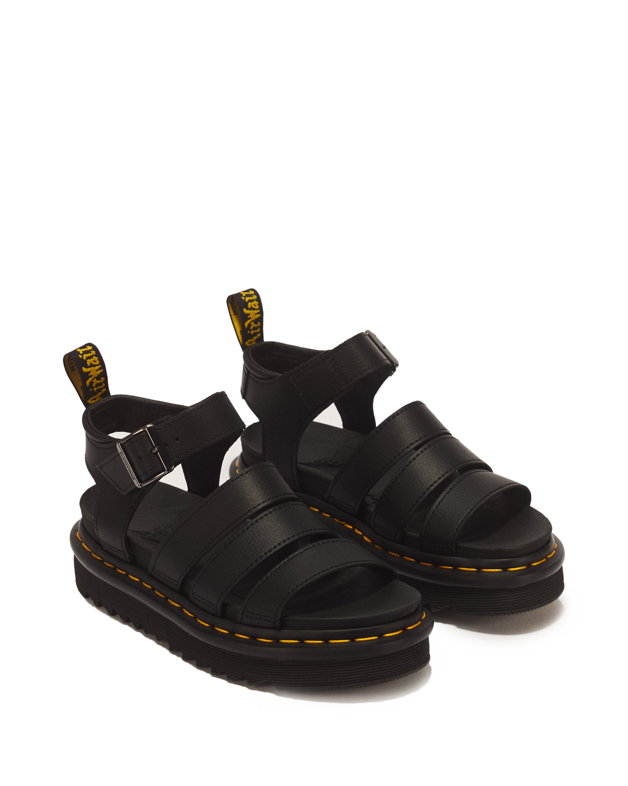 Blaire Athena Leather Strap Sandals in Black | Dr. Martens™