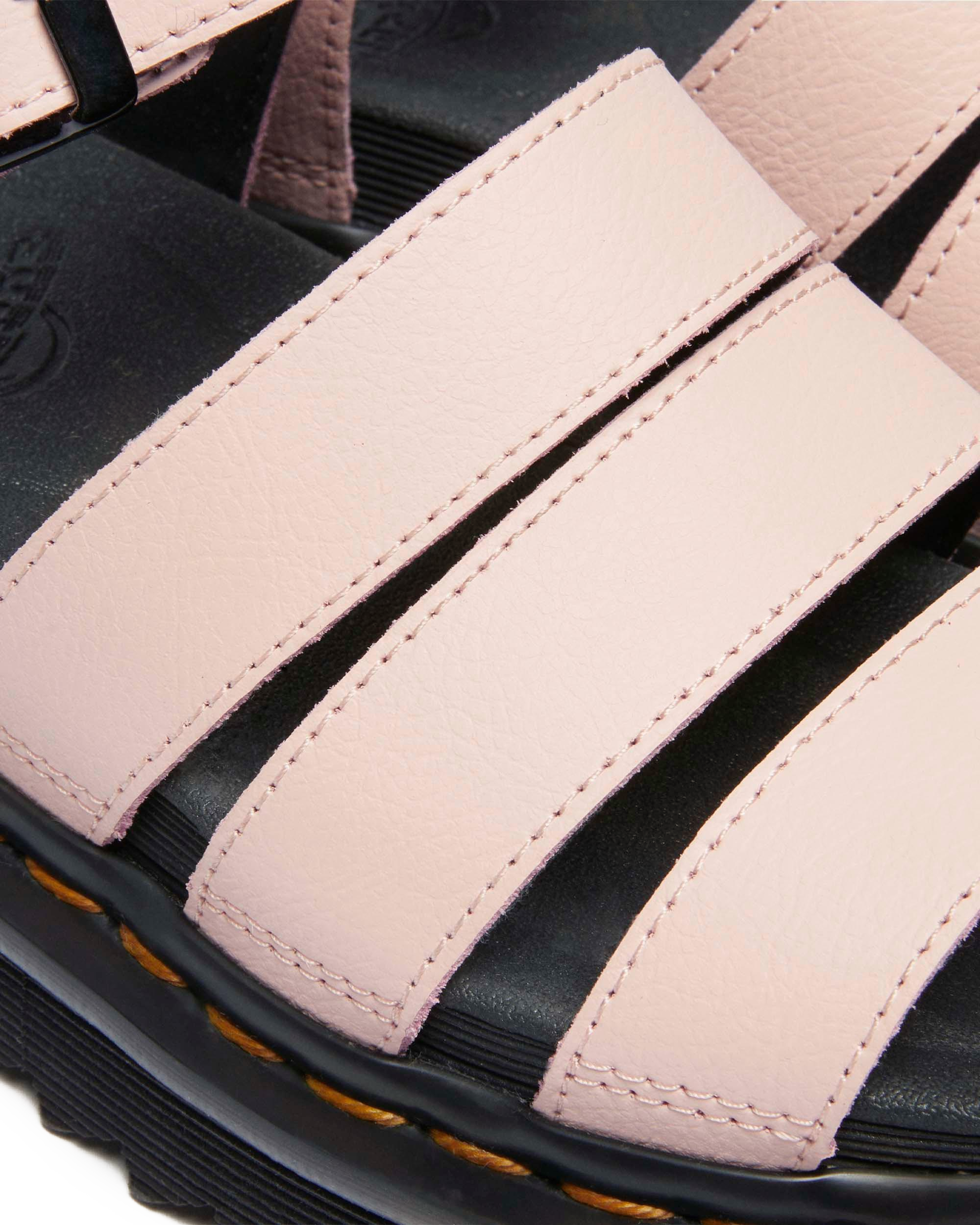 Blaire Athena leather strap sandals in POWDER PINK | Dr. Martens™