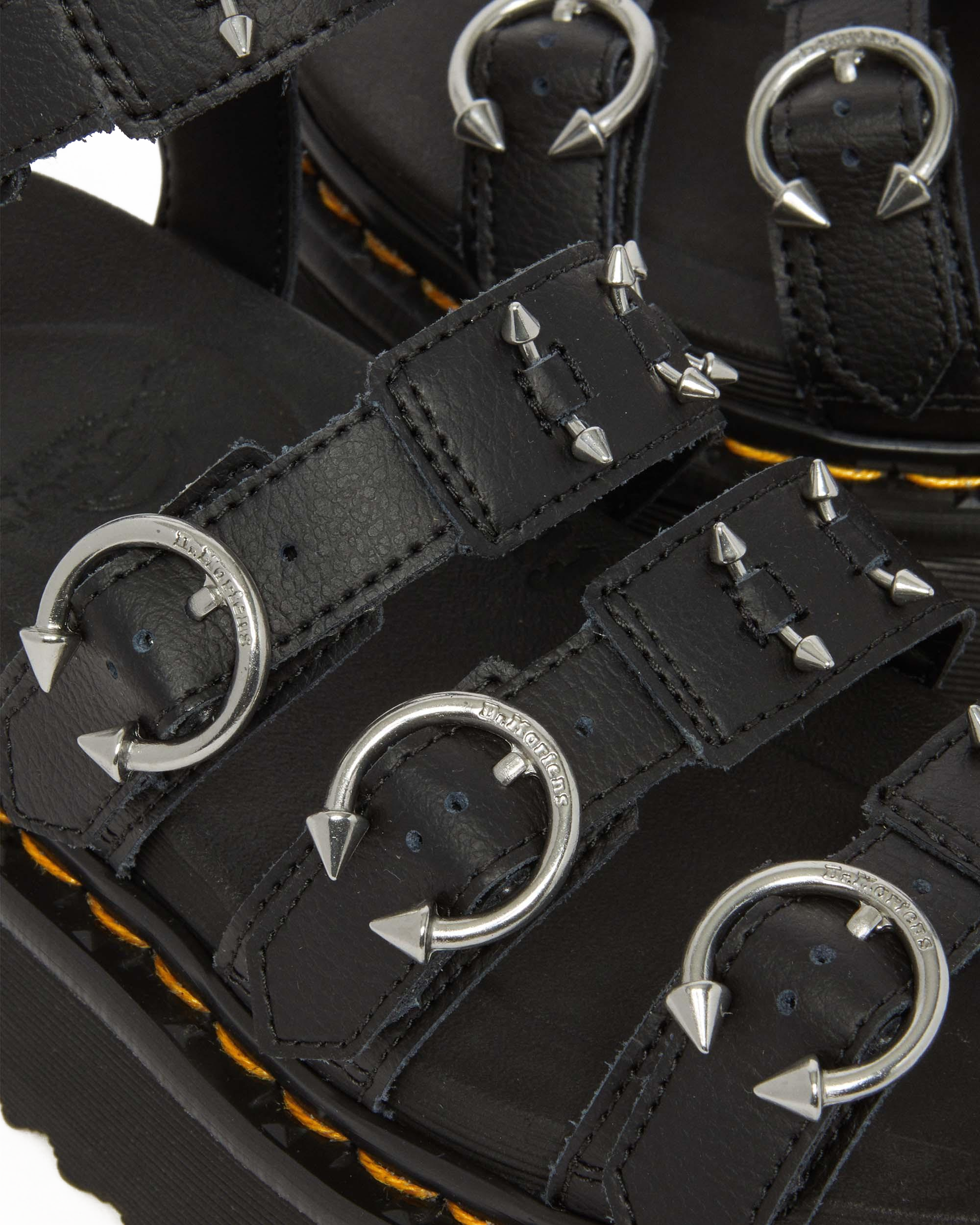 Blaire Piercing Leren Platform Sandalen