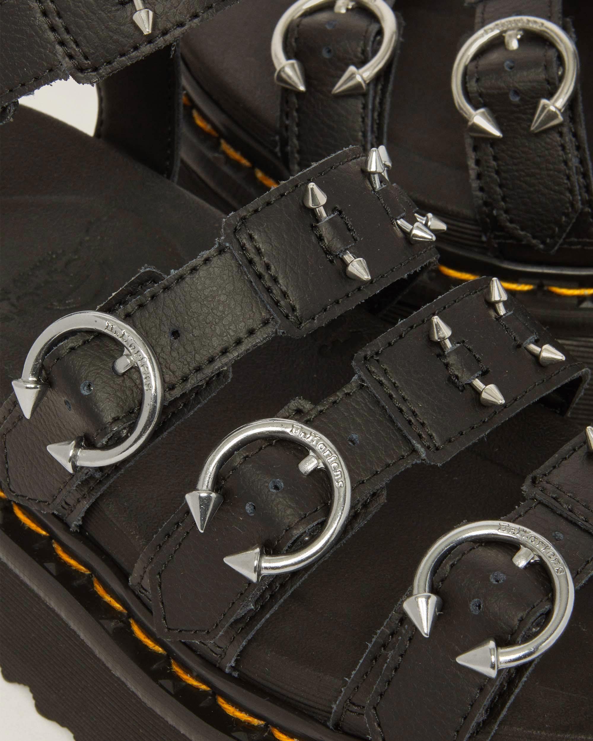 Blaire Piercing Leren Platform Sandalen