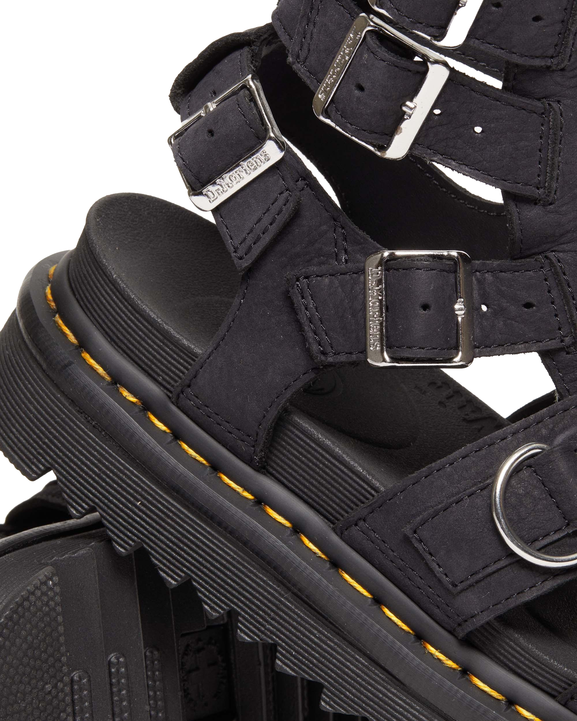 Olson Tumbled Nubuck Leather Gladiator Zip Sandals in Charcoal