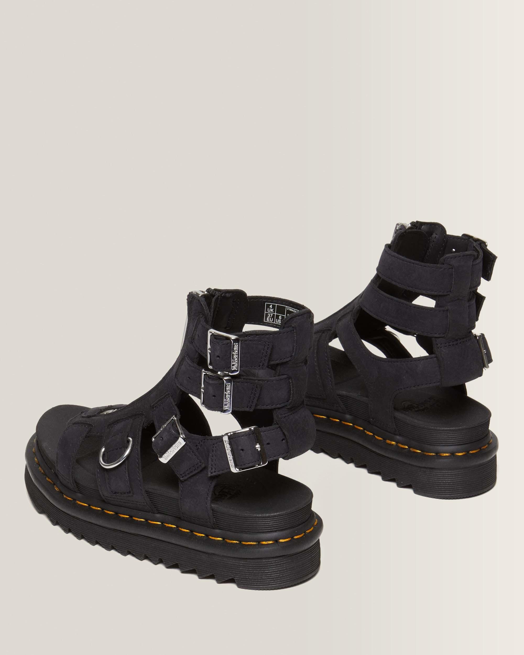 Sandalias Olson de piel Tumbled Nubuck con cremallera