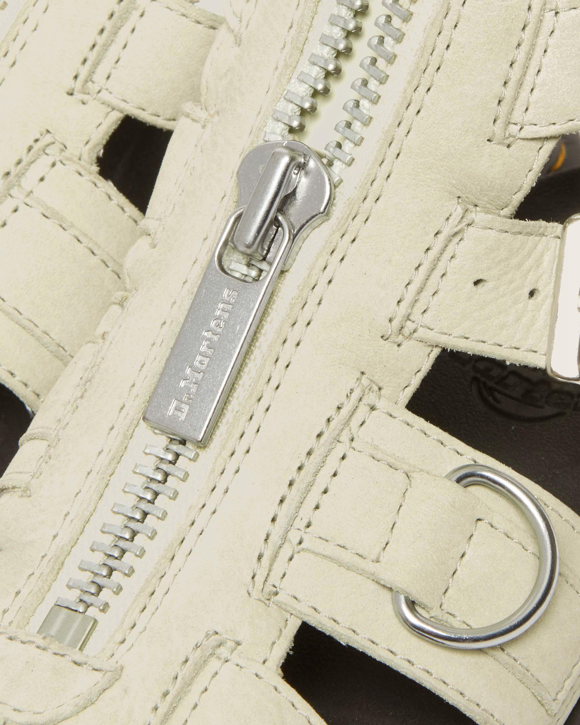 Olson Tumbled Nubuck Leather Gladiator Zip Sandals