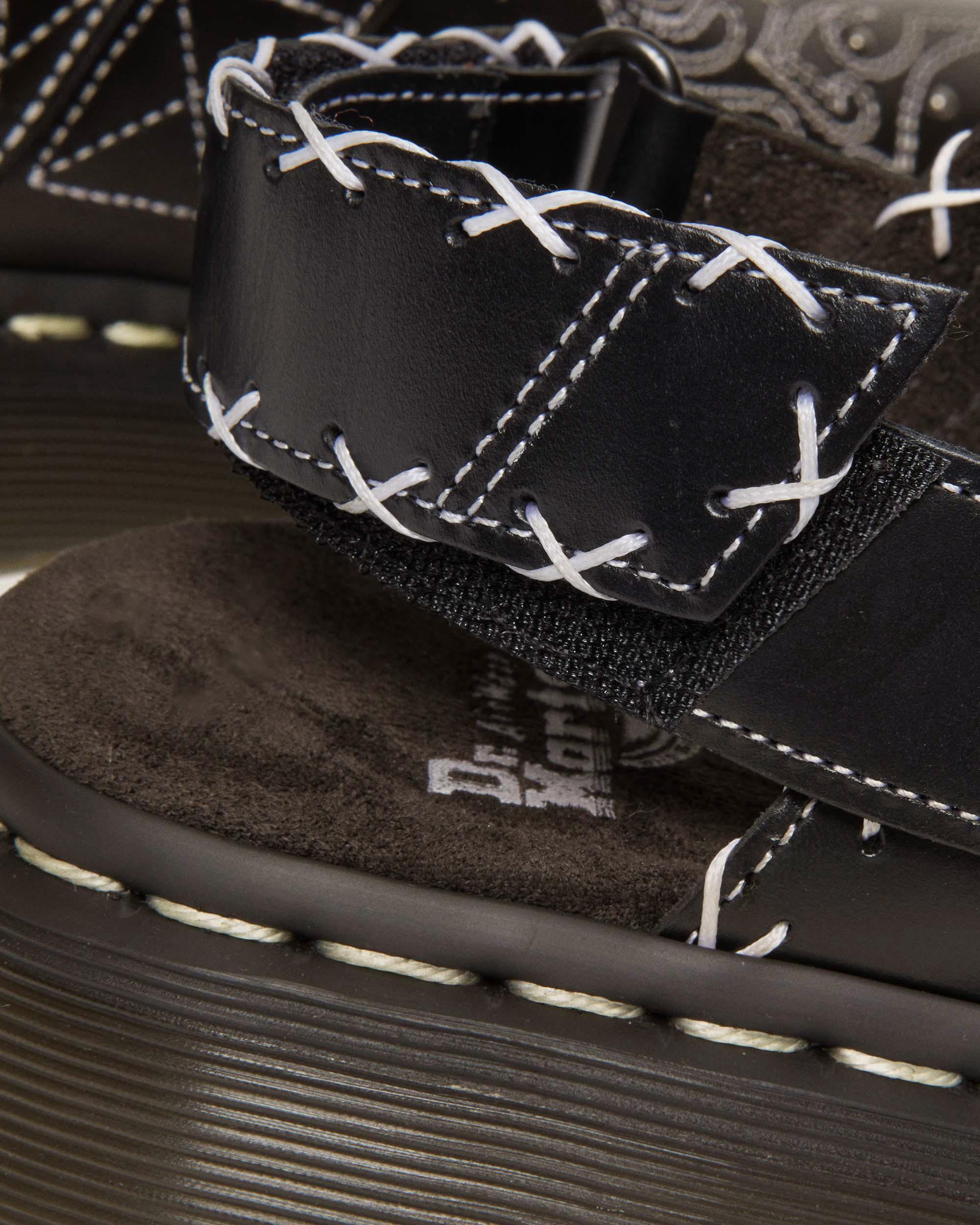Contrast Stitch-mules i Jorge-læder