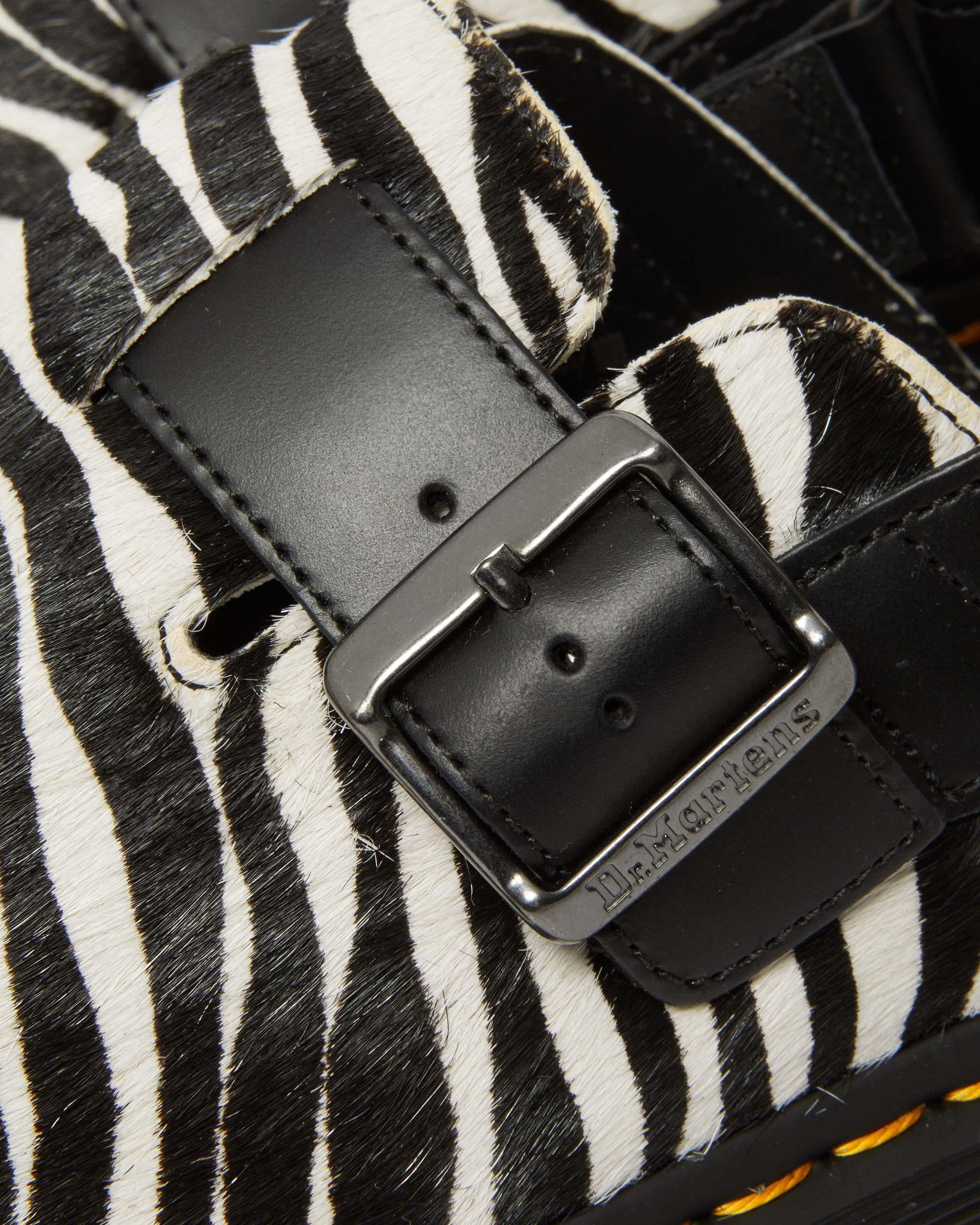 Jorge II Hair-on Slingback Mules in Black+white | Dr. Martens™